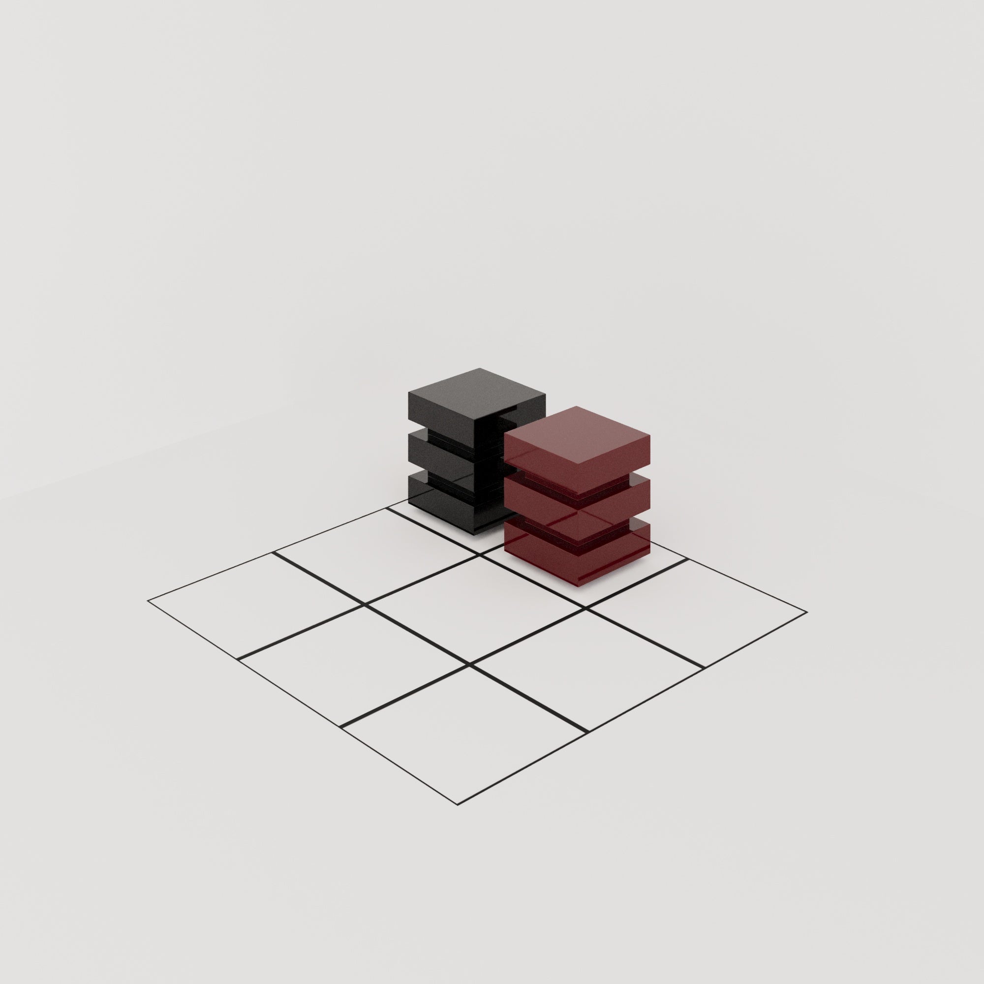 DE STIJL CUBIC SIDE TABLE - Large - Black