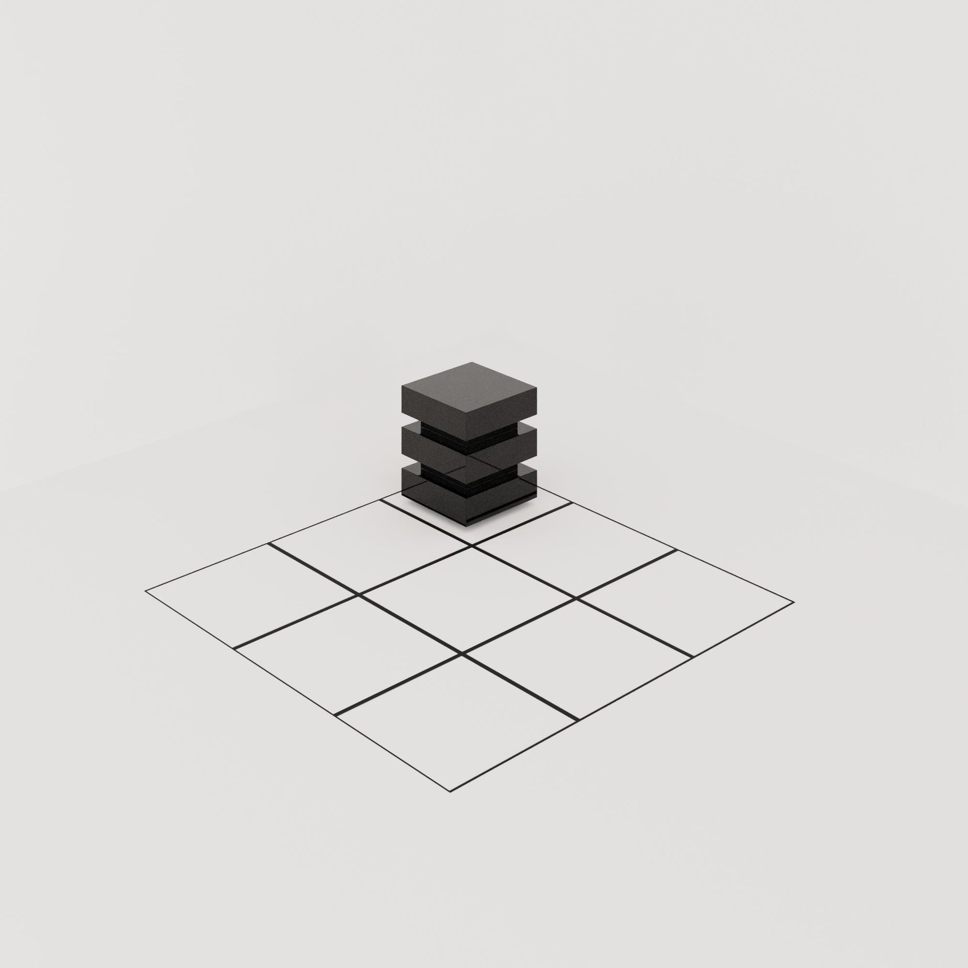 DE STIJL CUBIC SIDE TABLE - Large - Black