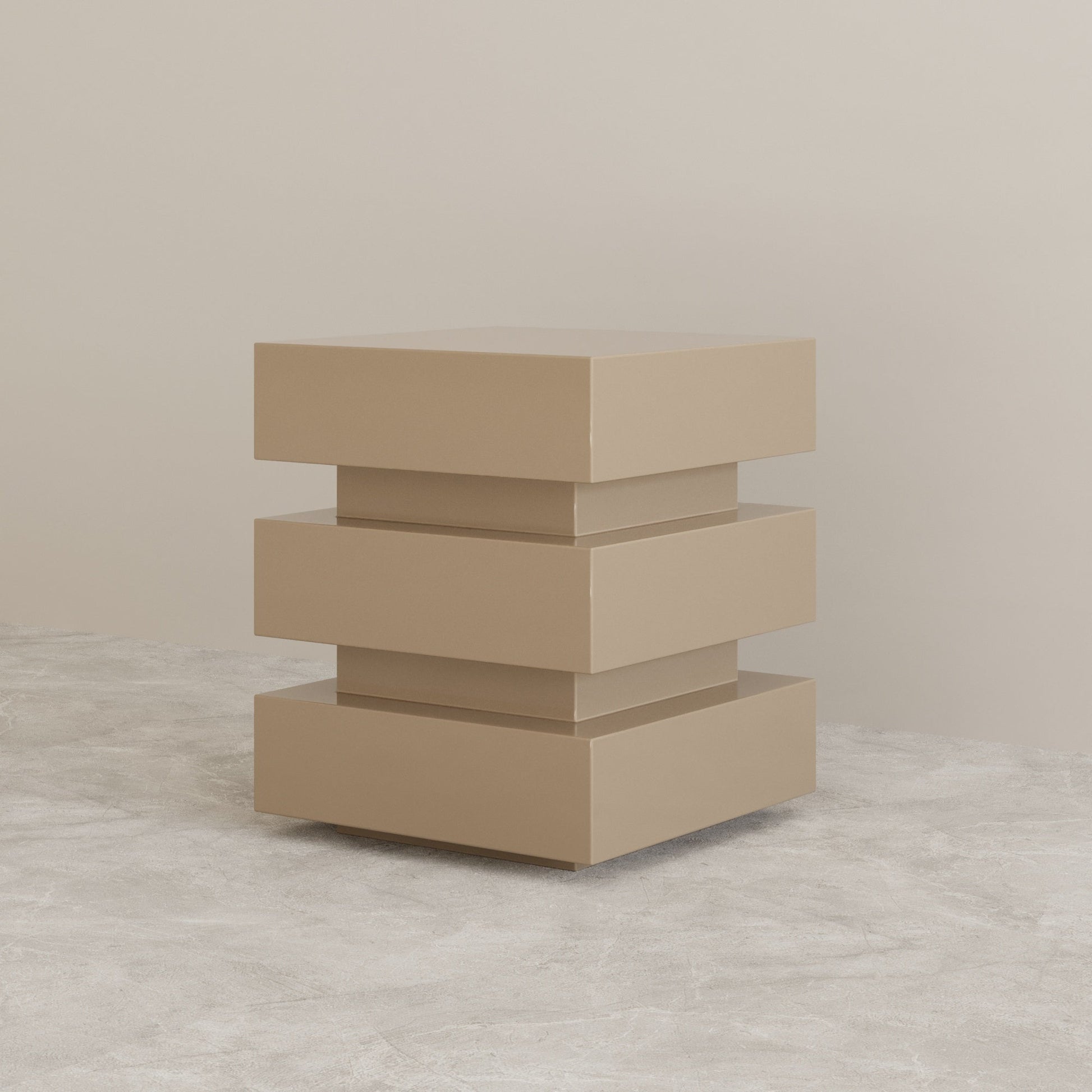 DE STIJL CUBIC SIDE TABLE - Medium - Beige