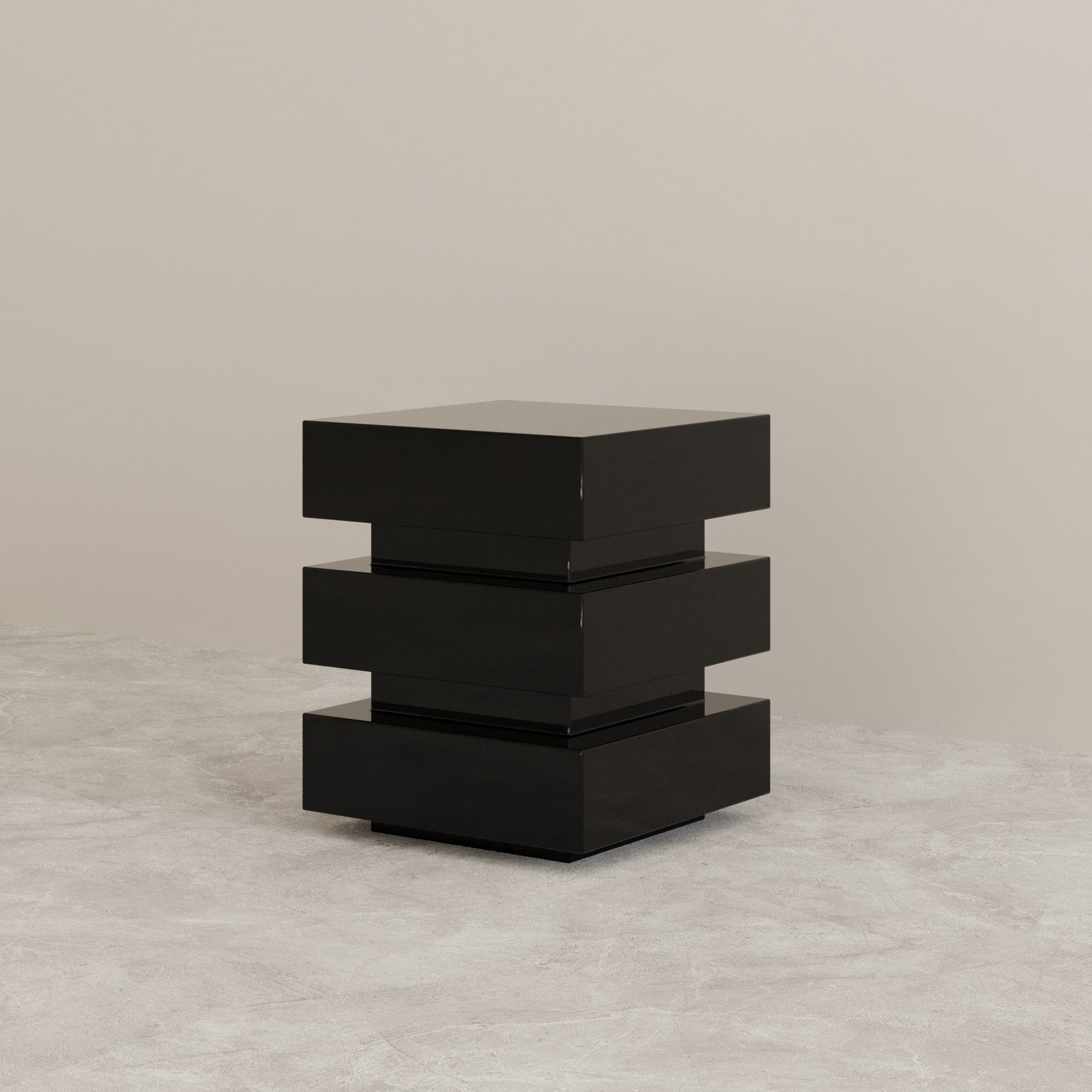 DE STIJL CUBIC SIDE TABLE - Medium - Dark Red
