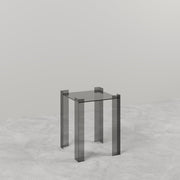 DE STIJL GLASS SIDE TABLE - Small - Smoked