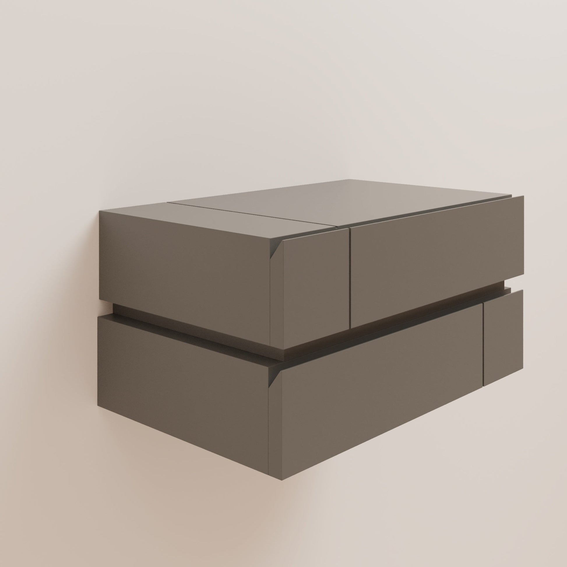 DE STIJL WALL MOUNTED Bedside Table - Cream