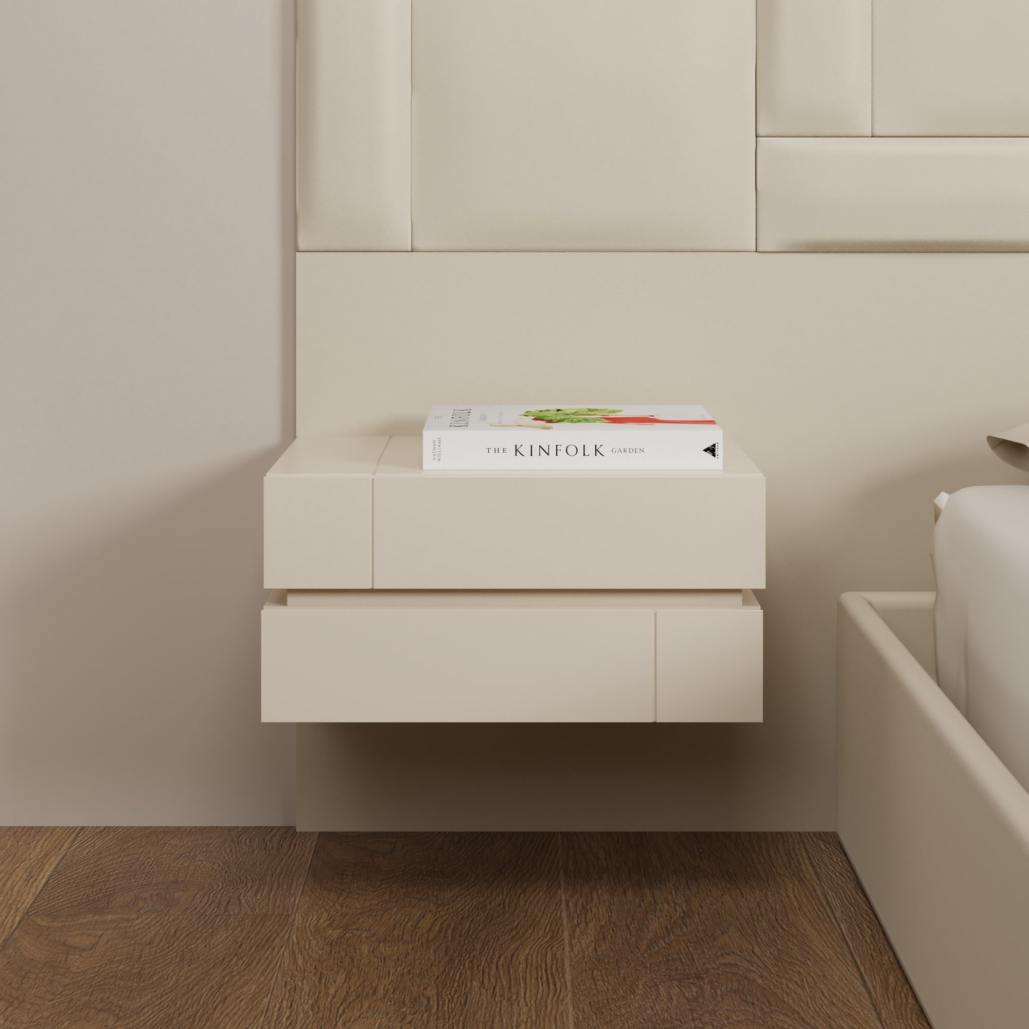 DE STIJL WALL MOUNTED Bedside Table - Cream