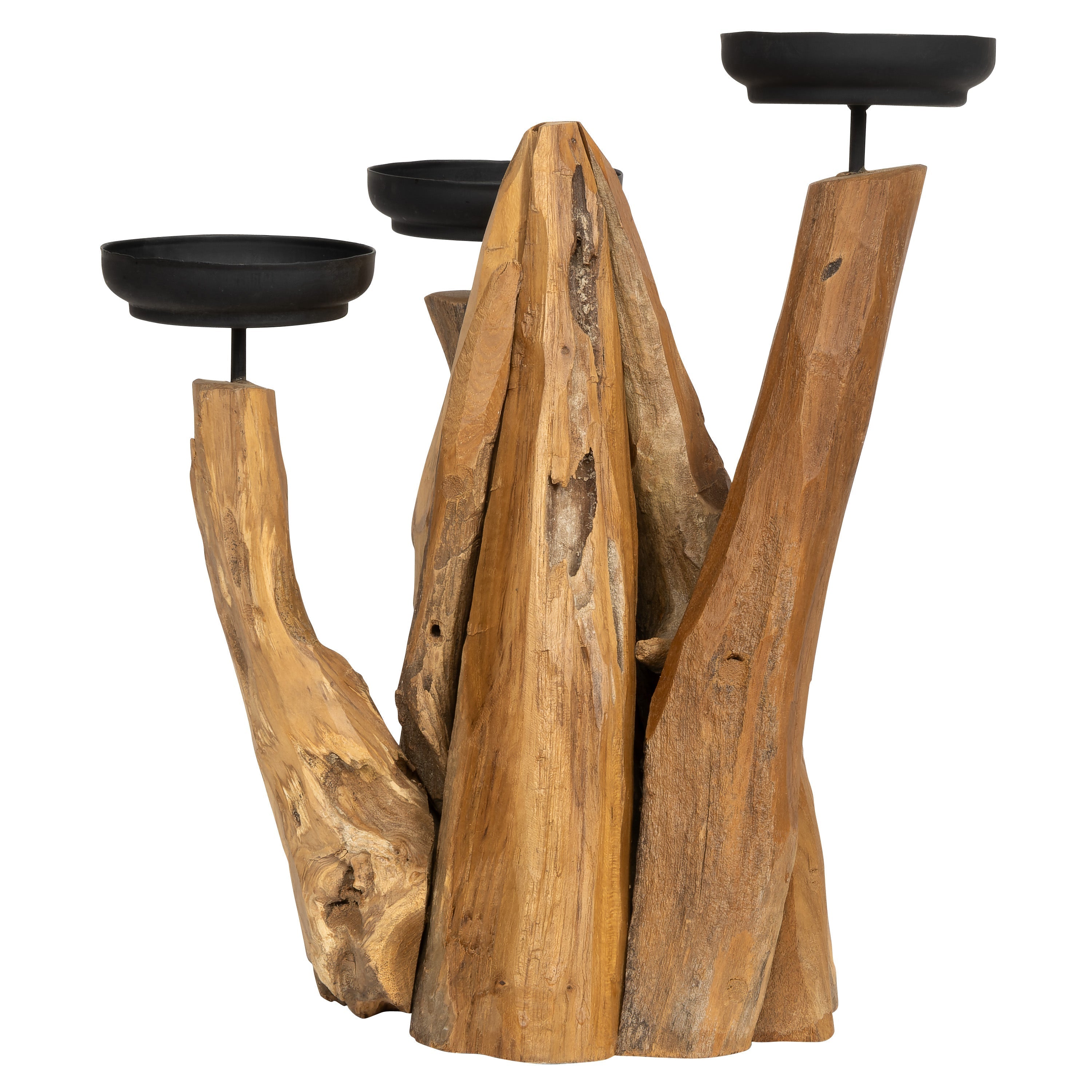 Dekoratif 3 Lü Mumluk Teak