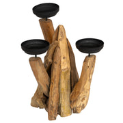Dekoratif 3 Lü Mumluk Teak