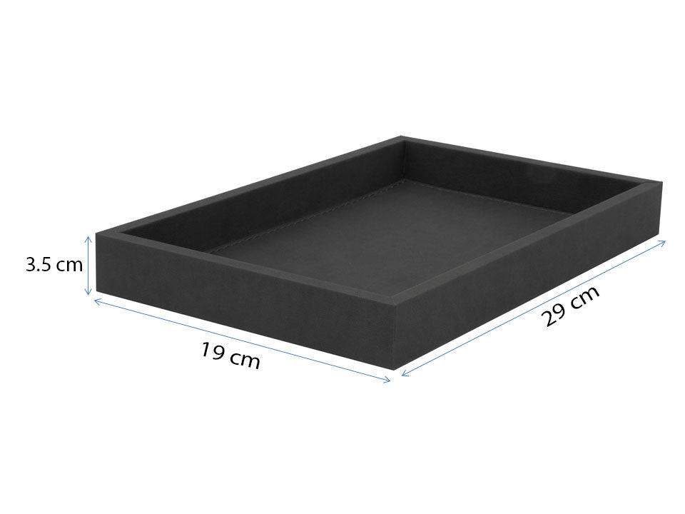 Dekoratif Antrasit Suni Deri Tepsi 3 Boy Seçeneği-Tepsi-Moena Studio-Büyük Boy-NowShopFun