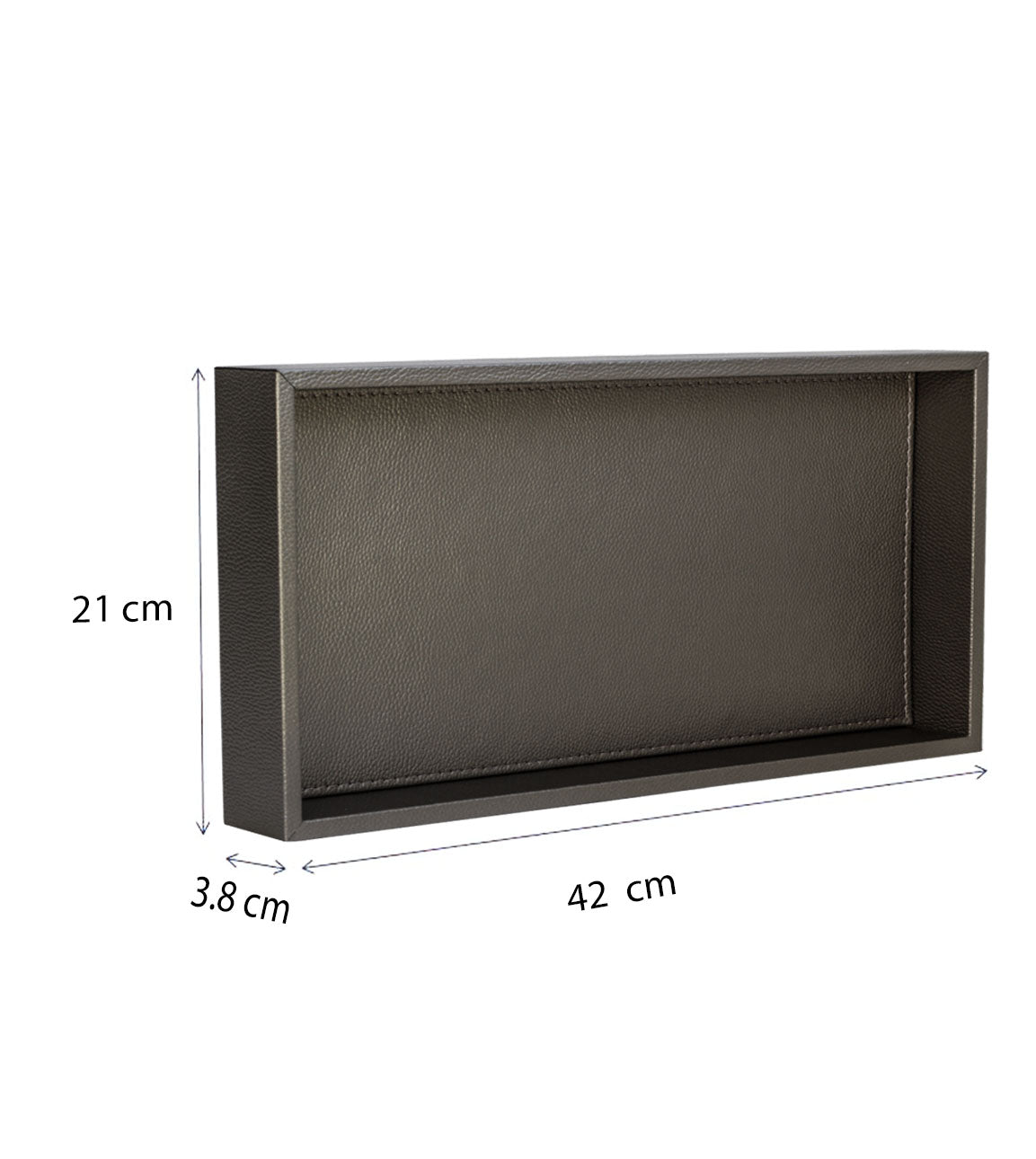 Dekoratif Bronz Yaldızlı Suni Deri Tepsi – 3 Boy Seçeneğ-Tepsi-Moena Studio-Büyük Boy-NowShopFun