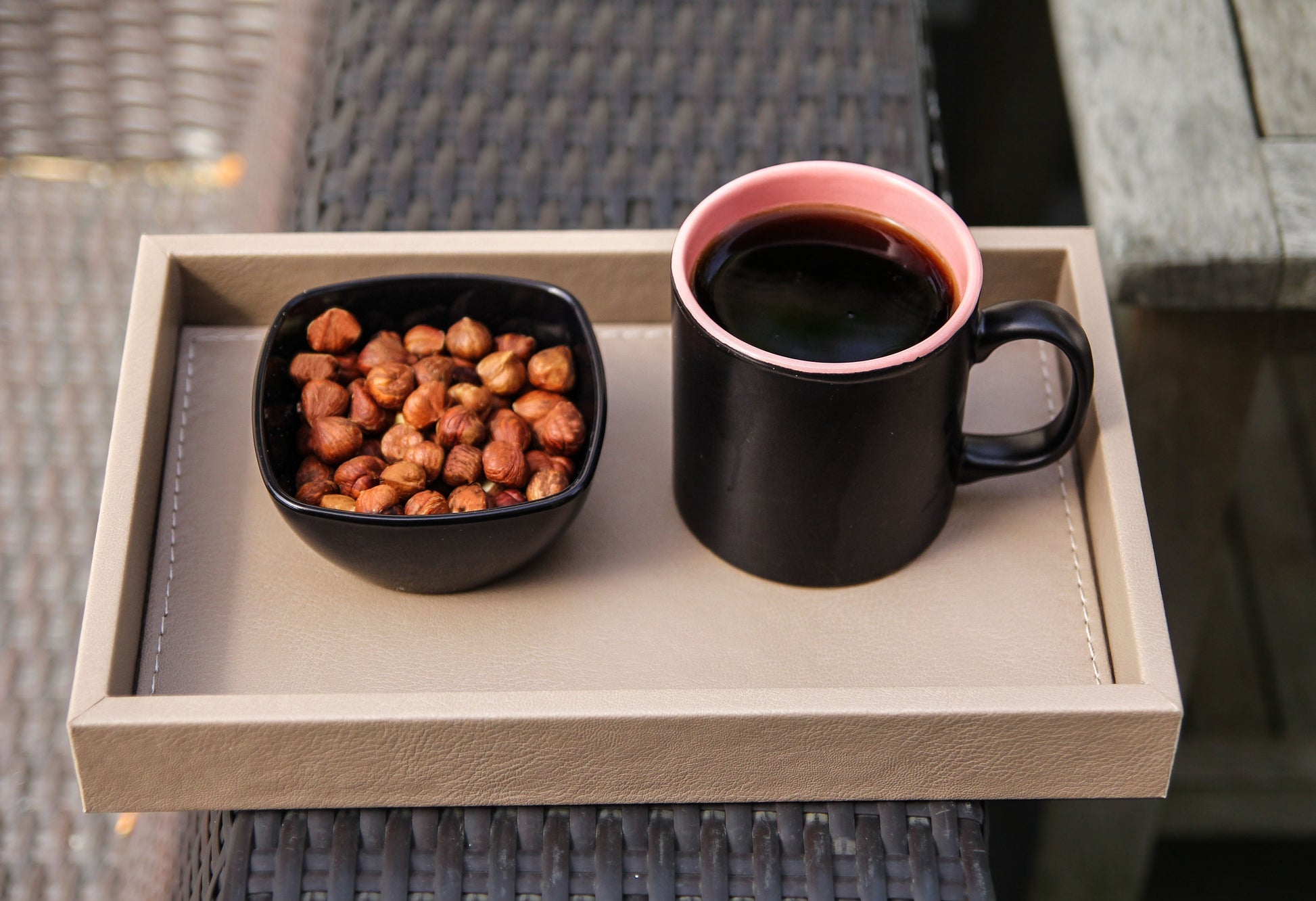 Dekoratif Camel Renk Suni Deri Tepsi 3 Boy Seçeneği-Tepsi-Moena Studio-Büyük Boy-NowShopFun