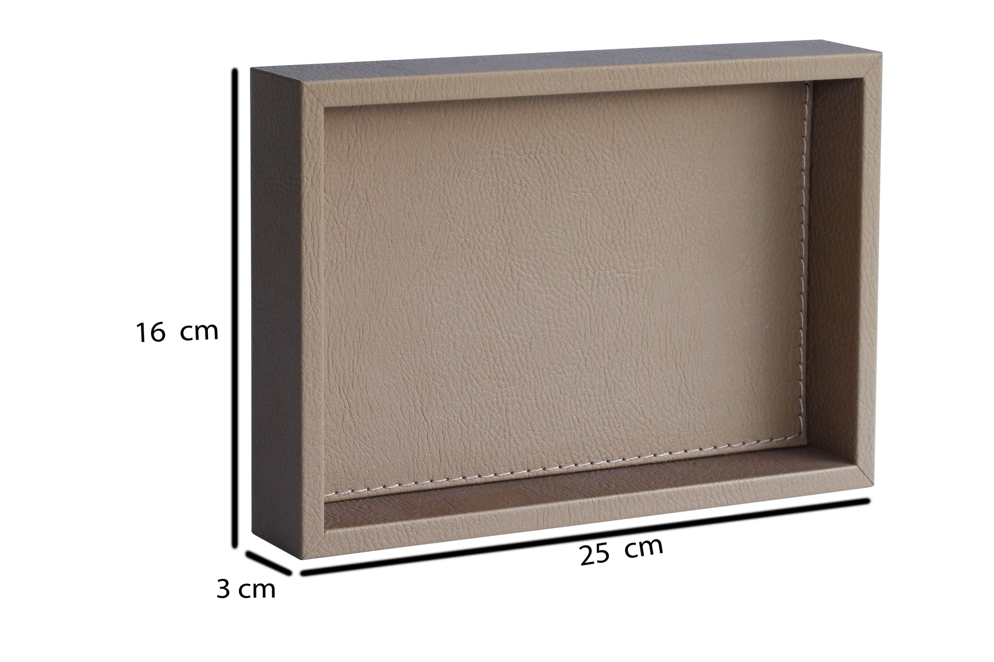 Dekoratif Camel Renk Suni Deri Tepsi 3 Boy Seçeneği-Tepsi-Moena Studio-Büyük Boy-NowShopFun