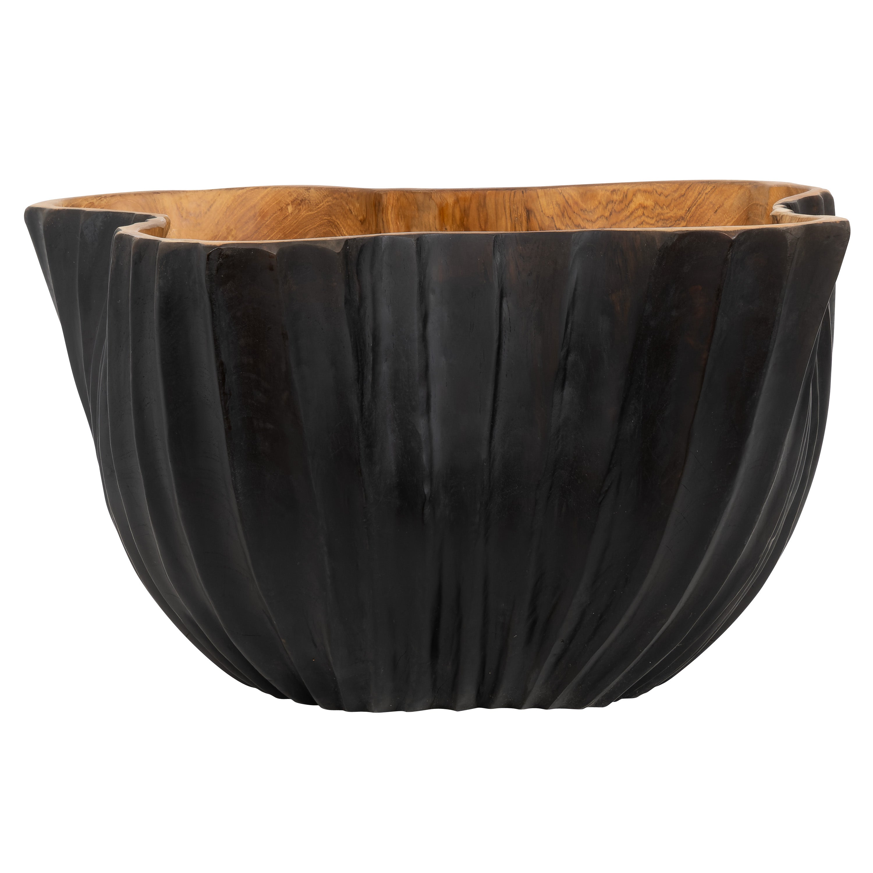Dekoratif Gondol Lotus Yakma Siyah Teak