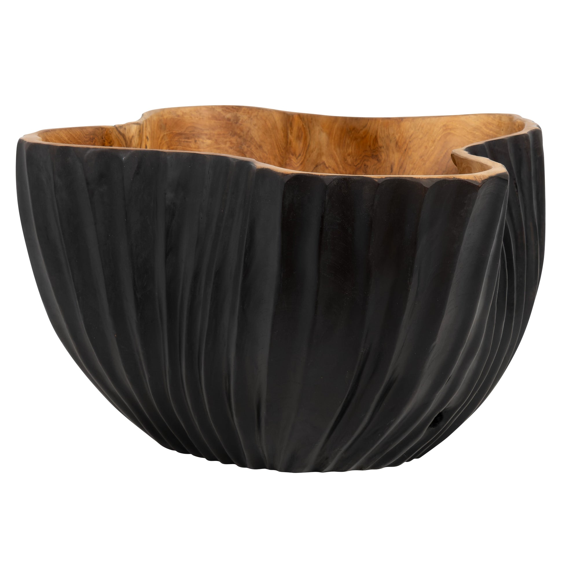 Dekoratif Gondol Lotus Yakma Siyah Teak