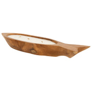 Dekoratif Mum Teak Balık Formu L