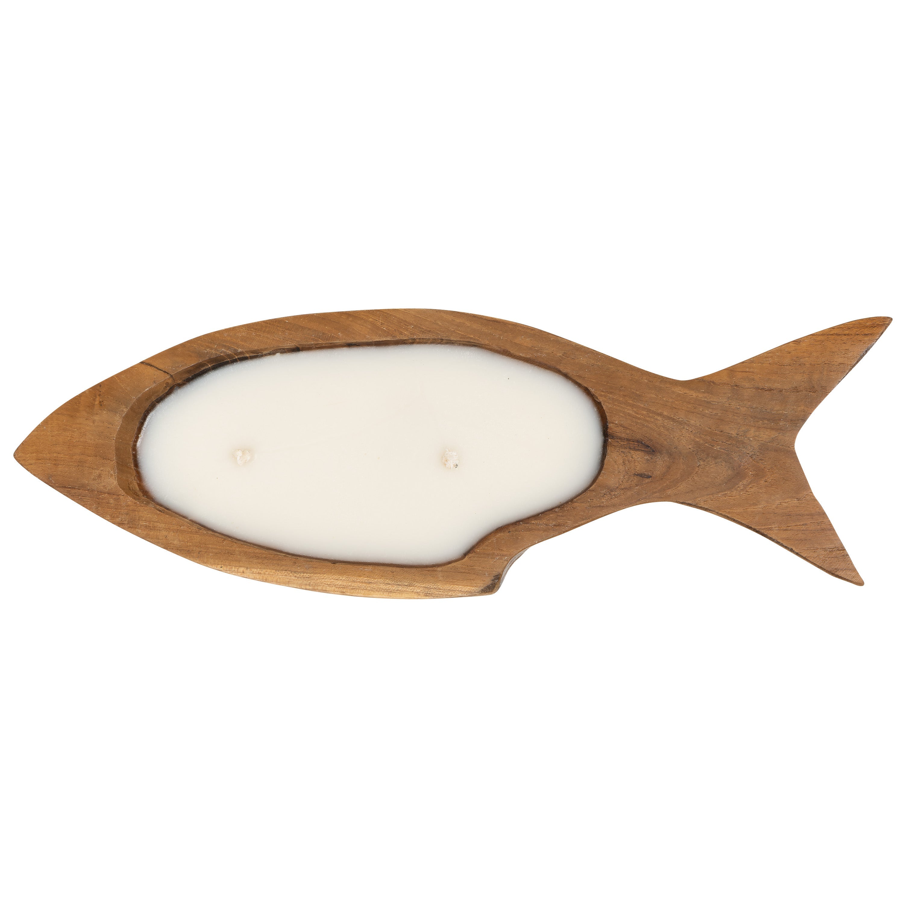 Dekoratif Mum Teak Balık Formu S