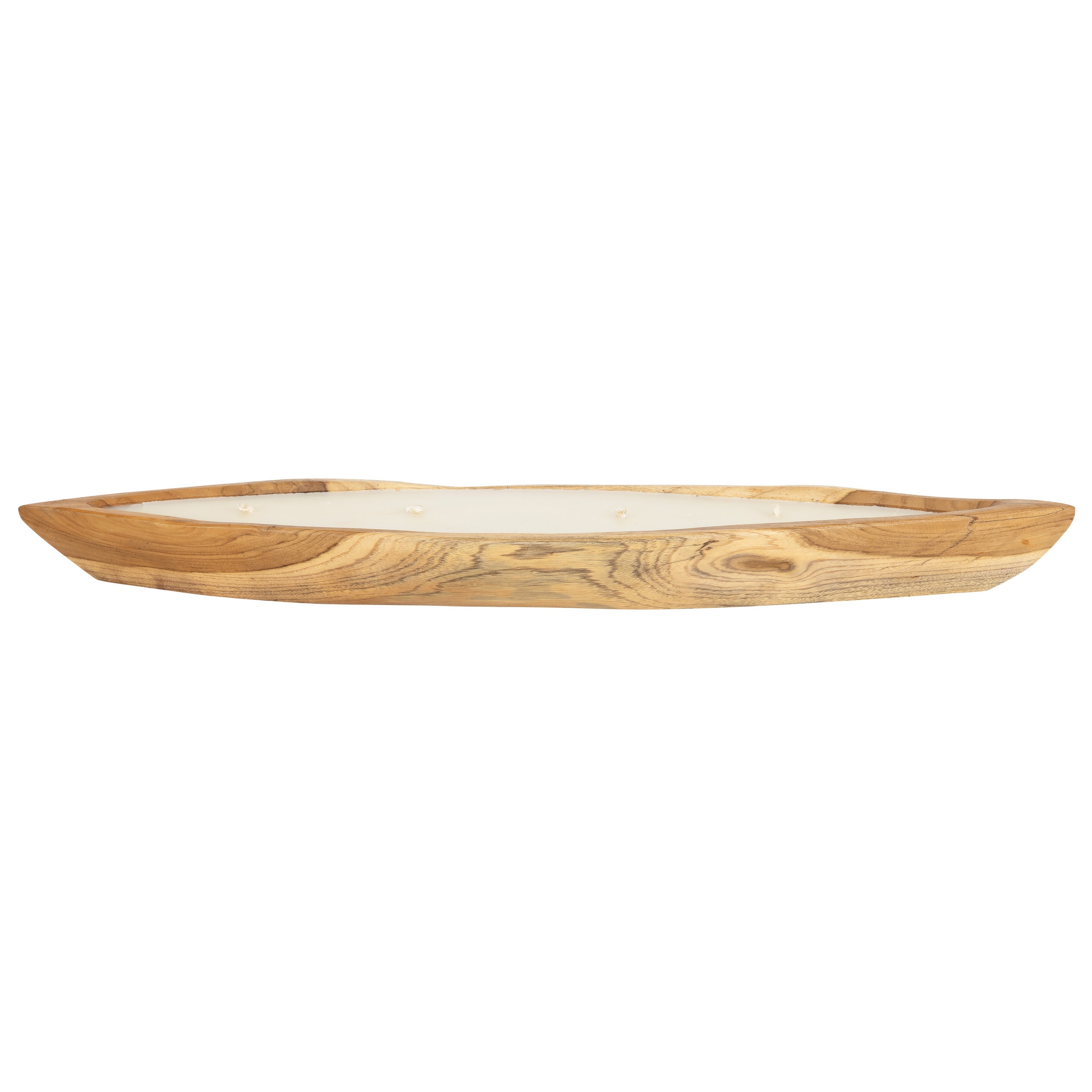 Dekoratif Mum Teak Tekne Formu L