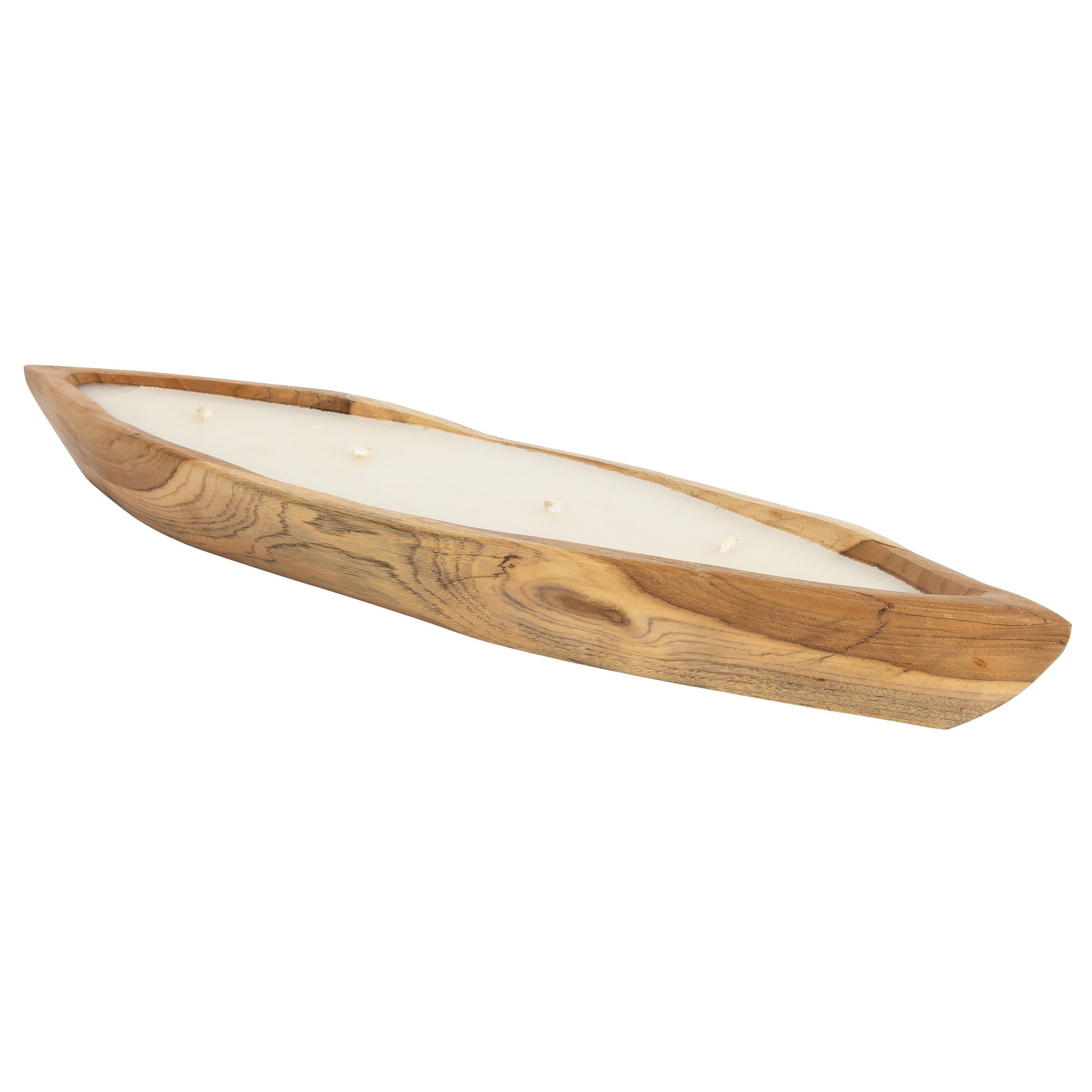 Dekoratif Mum Teak Tekne Formu L