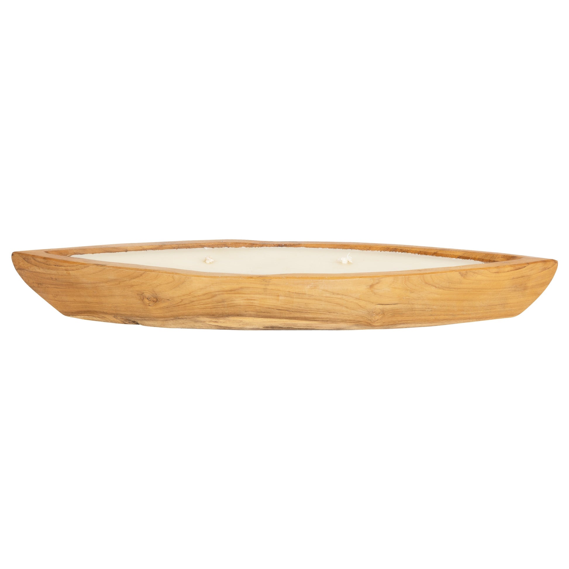 Dekoratif Mum Teak Tekne Formu S