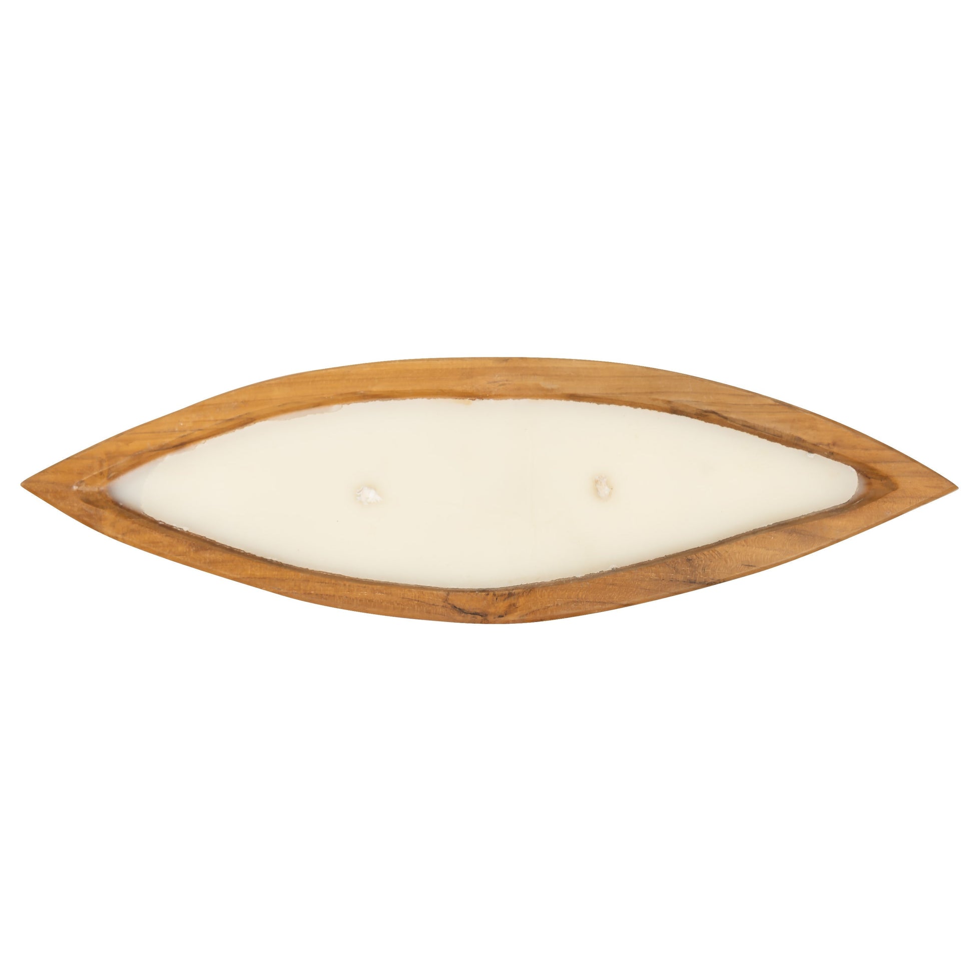 Dekoratif Mum Teak Tekne Formu S