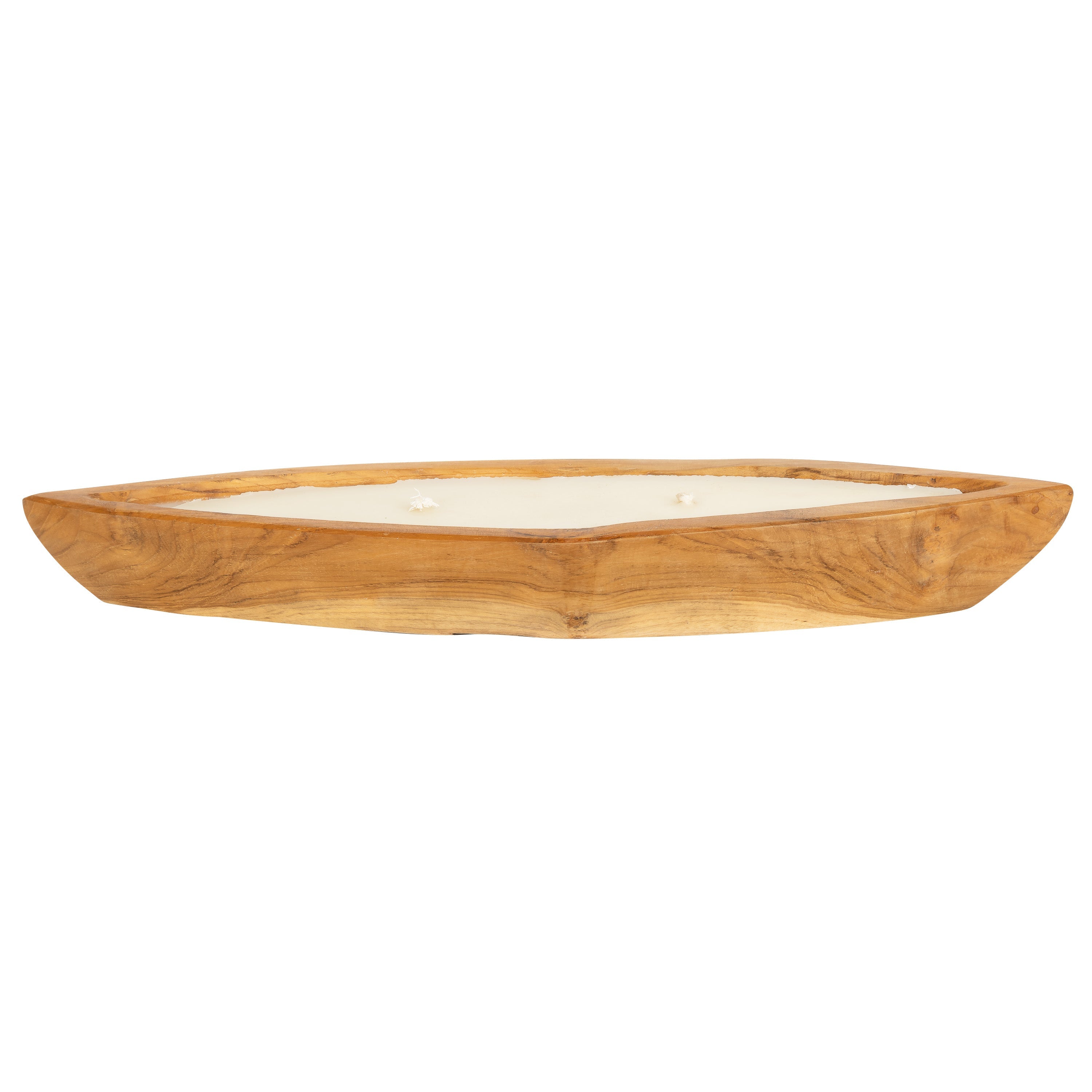 Dekoratif Mum Teak Tekne Formu S