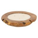 Dekoratif Mum Teak Yuvarlak Form