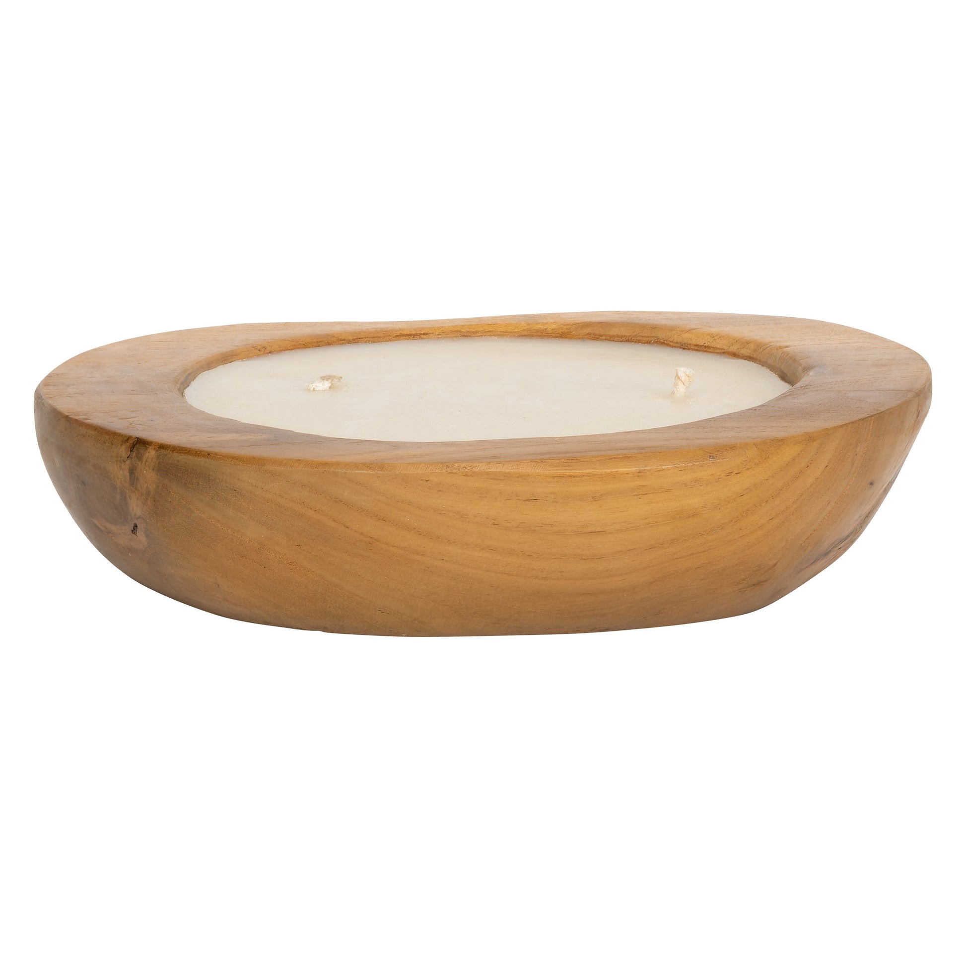 Dekoratif Mum Teak Yuvarlak Form