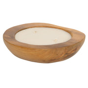 Dekoratif Mum Teak Yuvarlak Form