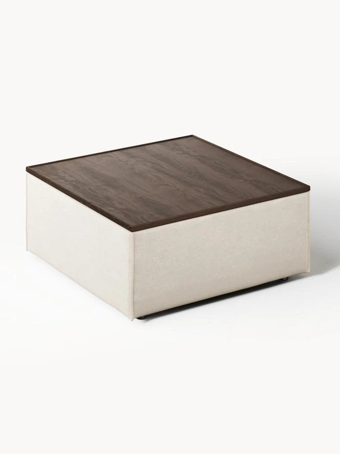 Dekoratif Saklama Alanlı Orta Sehpa - InNature Home - Açık Bej, Koyu Meşe-Kanepe Koleksiyonları > Soft Koleksiyon,Oturma Odası > Sehpa,Oturma Odası > Puf ve Dinlenmeler,INNATURE Özel Koleksiyon,Çok Satanlar-INNATURE-NowShopFun