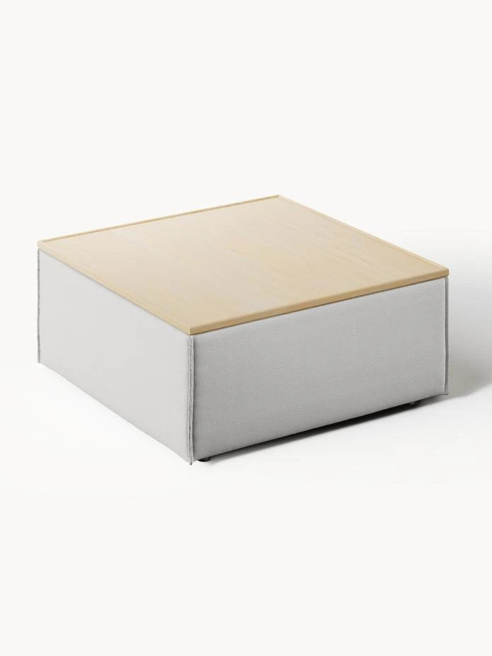 Dekoratif Saklama Alanlı Orta Sehpa - InNature Home - Gri, Açık Meşe-Kanepe Koleksiyonları > Soft Koleksiyon,Oturma Odası > Sehpa,Oturma Odası > Puf ve Dinlenmeler,INNATURE Özel Koleksiyon,Çok Satanlar-INNATURE-NowShopFun