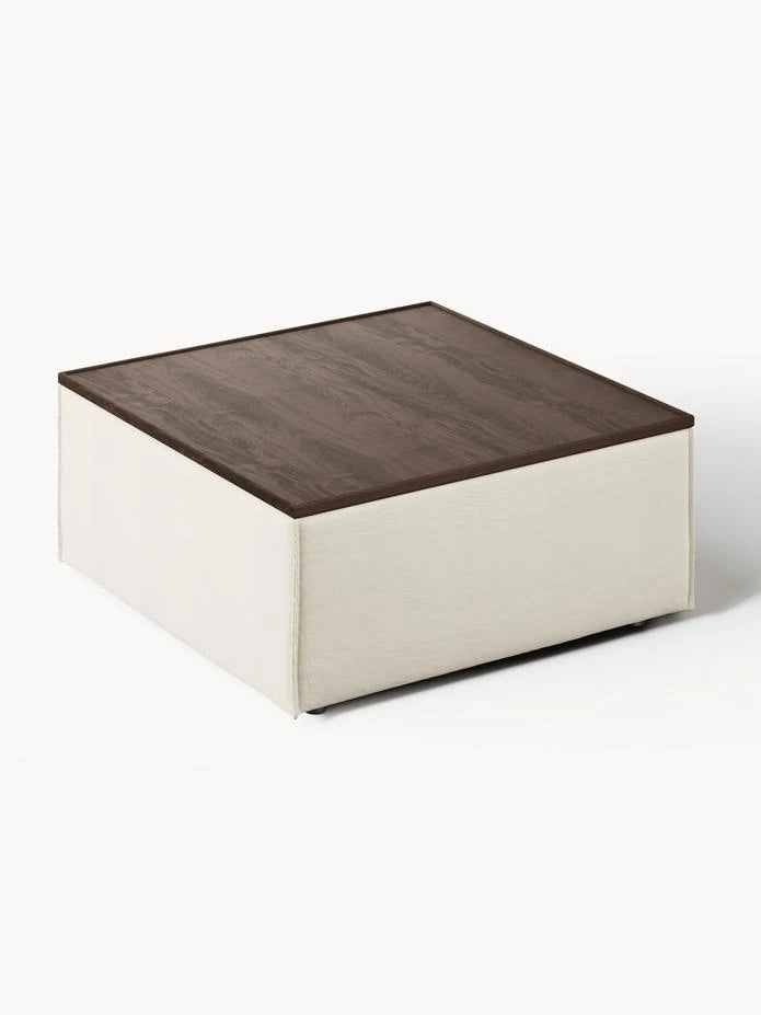 Dekoratif Saklama Alanlı Orta Sehpa - InNature Home - Kırık Beyaz, Koyu Meşe-Kanepe Koleksiyonları > Soft Koleksiyon,Oturma Odası > Sehpa,Oturma Odası > Puf ve Dinlenmeler,INNATURE Özel Koleksiyon,Çok Satanlar-INNATURE-NowShopFun