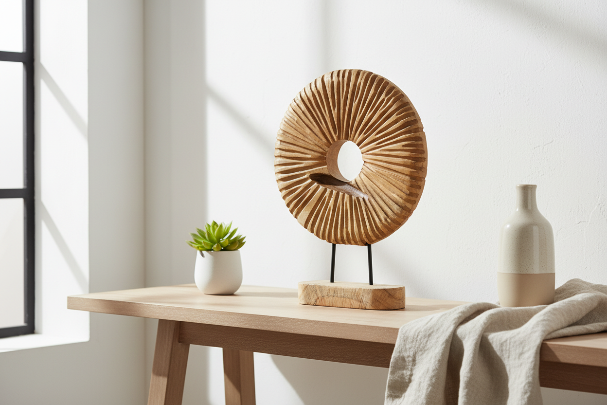 Dekoratif Standlı Aksesuar Teak