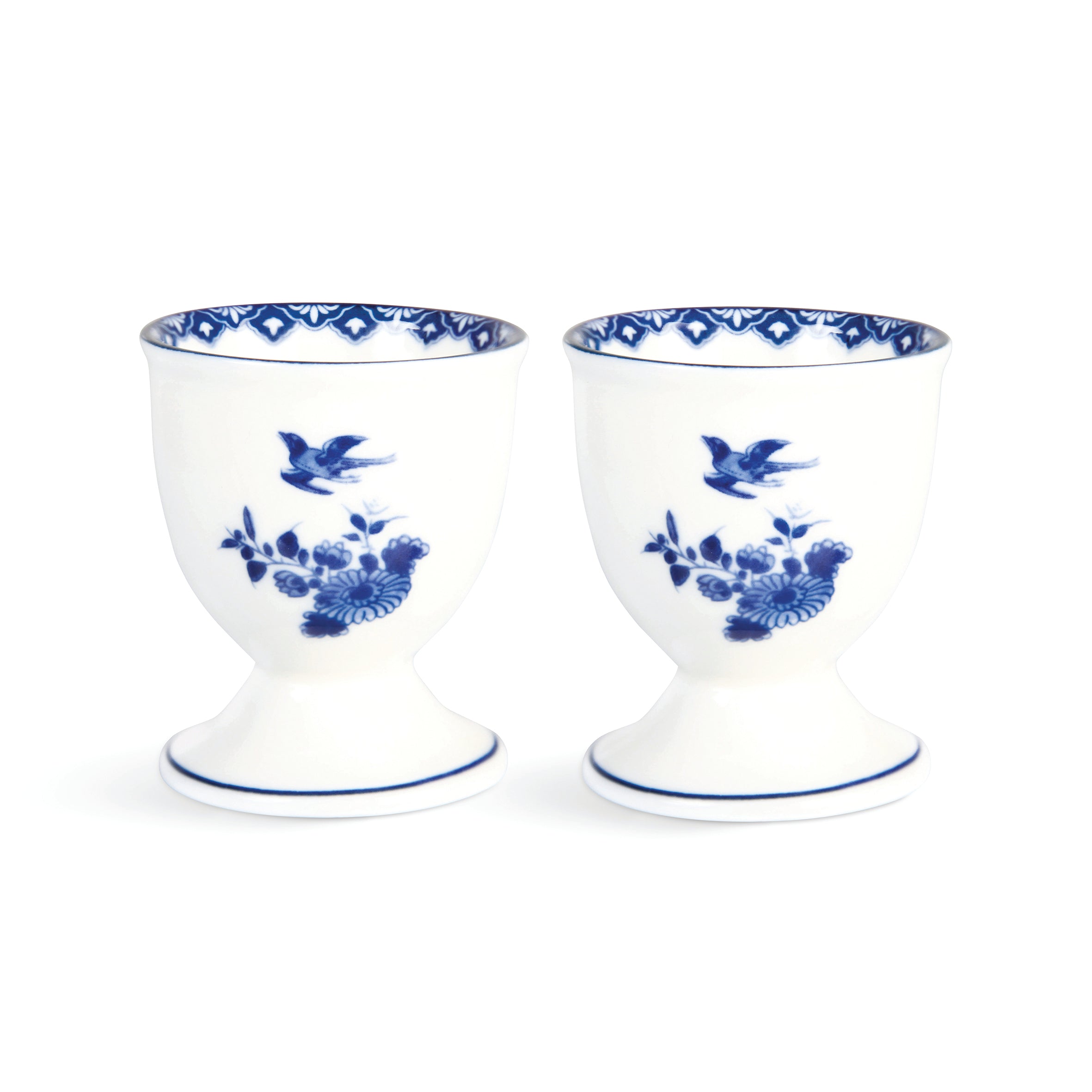 Delft Mavisi Desenli 2'li Yumurta Standı Seti-Yumurta Standı-&klevering-NowShopFun