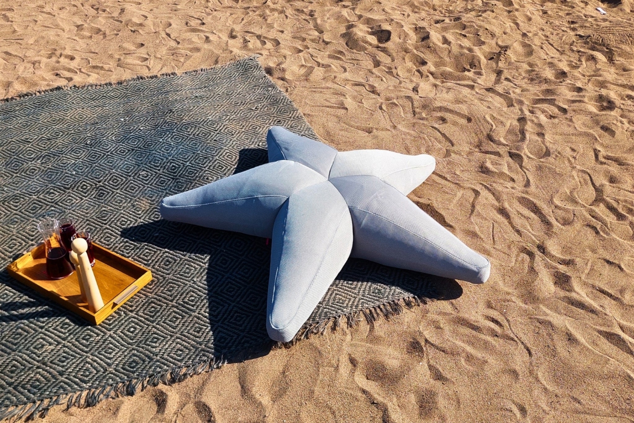 Livingstore Starfish Havuz, Deniz Ve Dış Mekan Pufu | Bahçe Kullanımına Uygun Puf Minder