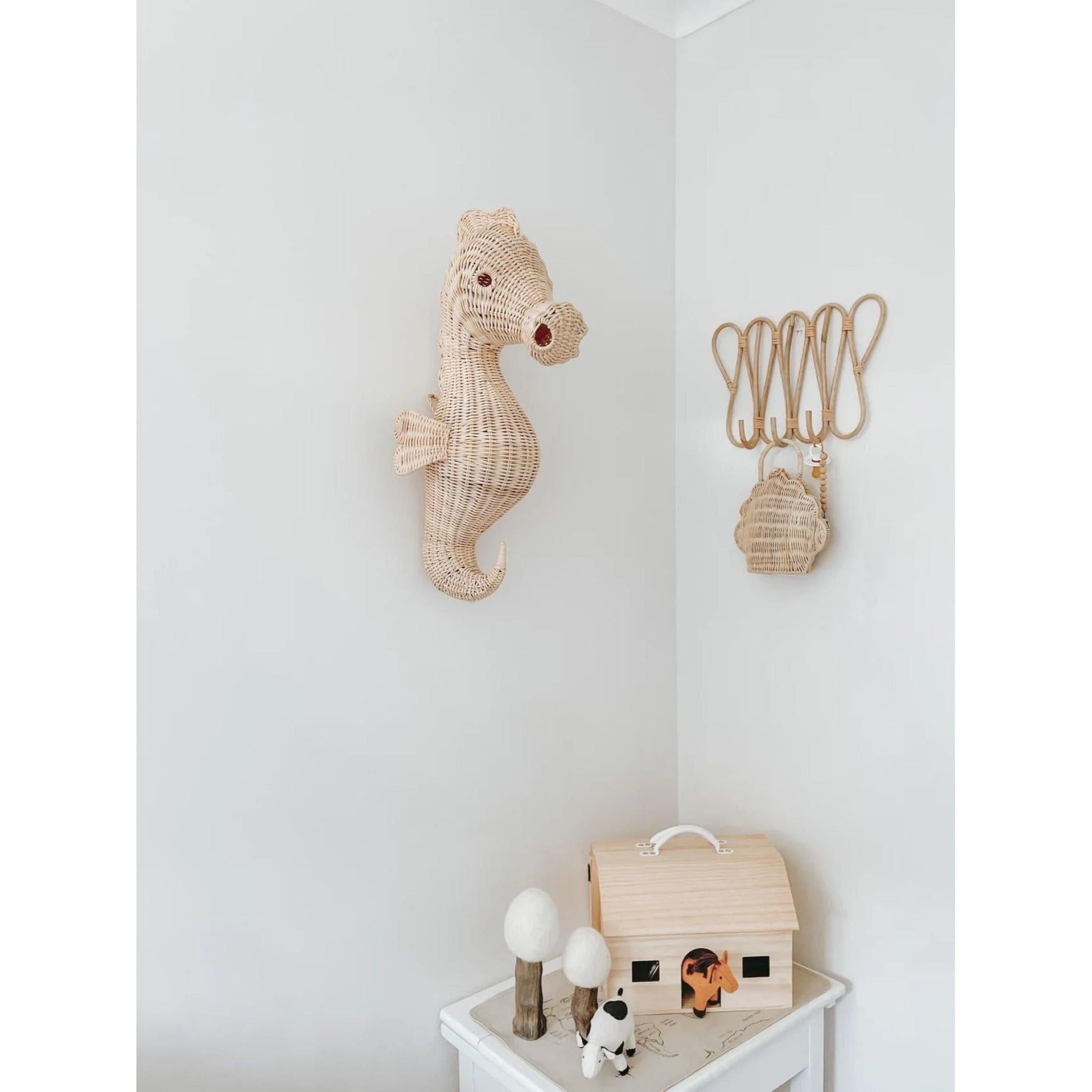 Rattan Deniz Atı Duvar Dekoru