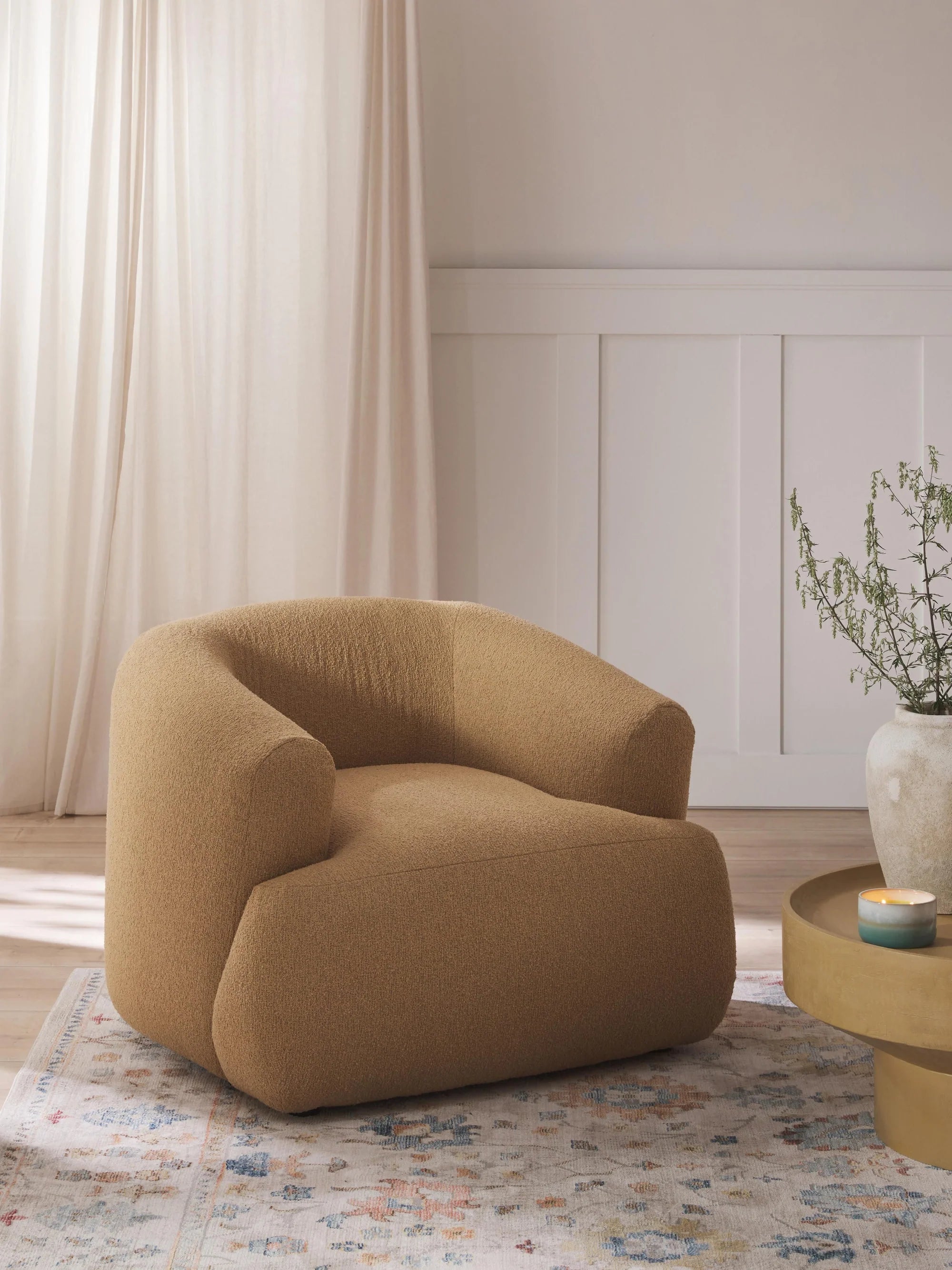 Wolke Armchair - Innature Home - Light Beige, Boucle