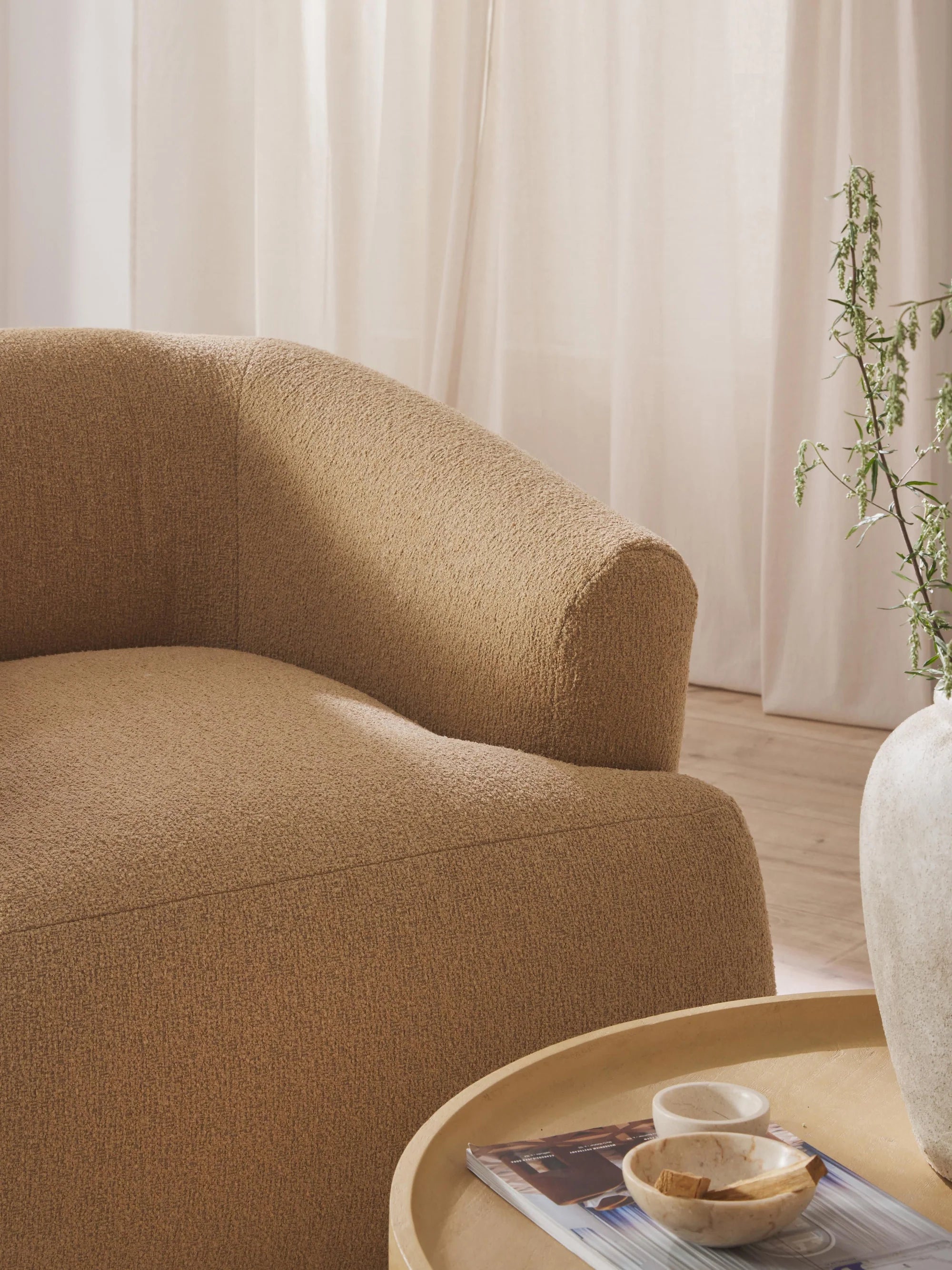 Wolke Armchair - Innature Home - Light Beige, Boucle