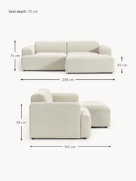 Stella Modüler Köşe Kanepe - Fitilli Kadife Döşemeli, 3 Kişilik-Köşe Koltuk-Innature Home-Sağ Köşe-Açık Bej-NowShopFun