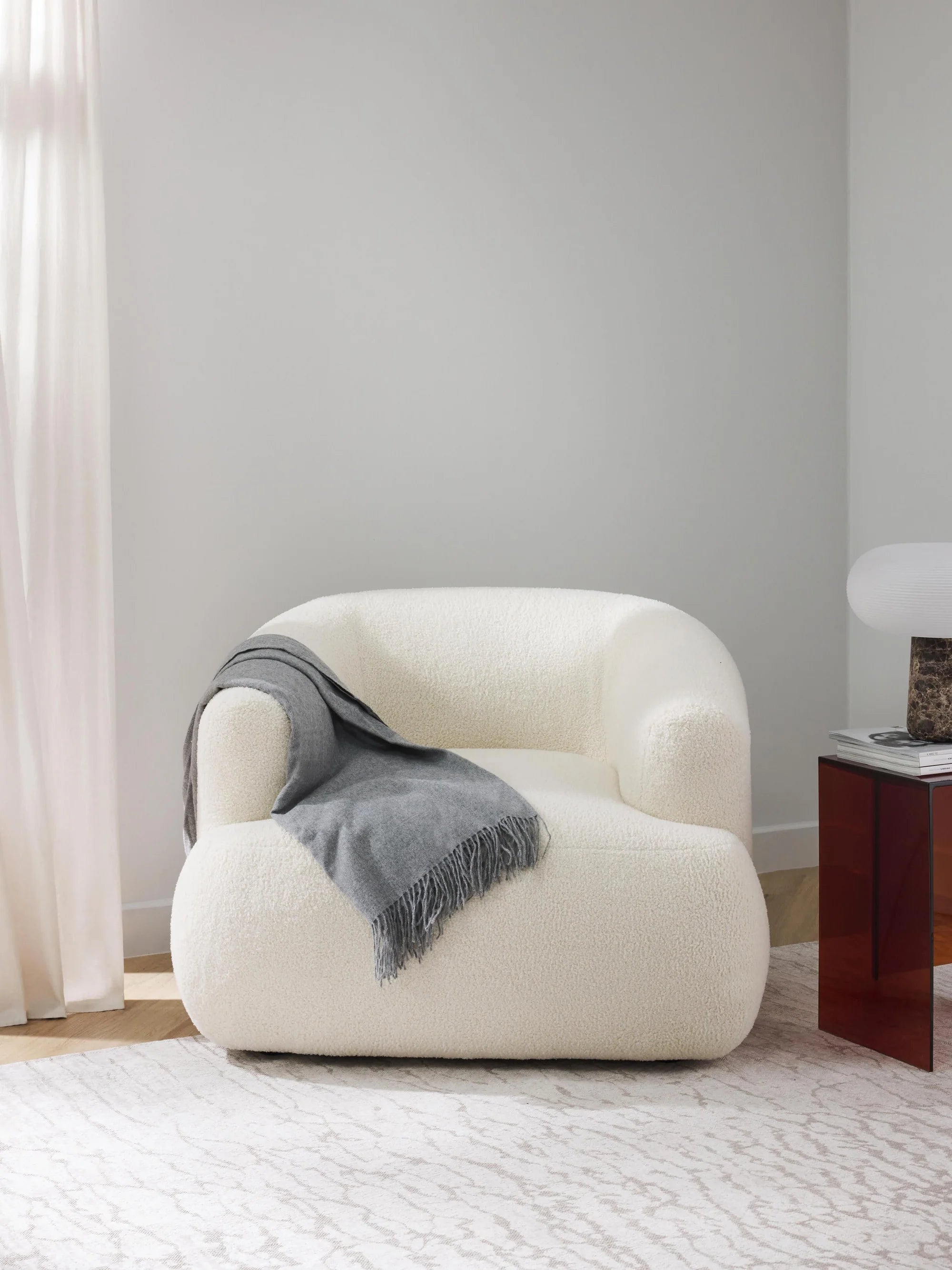 Wolke Armchair - Innature Home - Light Beige, Boucle
