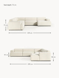 Stella Yumuşak Oturumlu Modüler Köşe Kanepe, Fitilli Kadife, 5-6 Kişilik-Köşe Koltuk-Innature Home-Fitilli Kadife - Bej-Sağ-NowShopFun