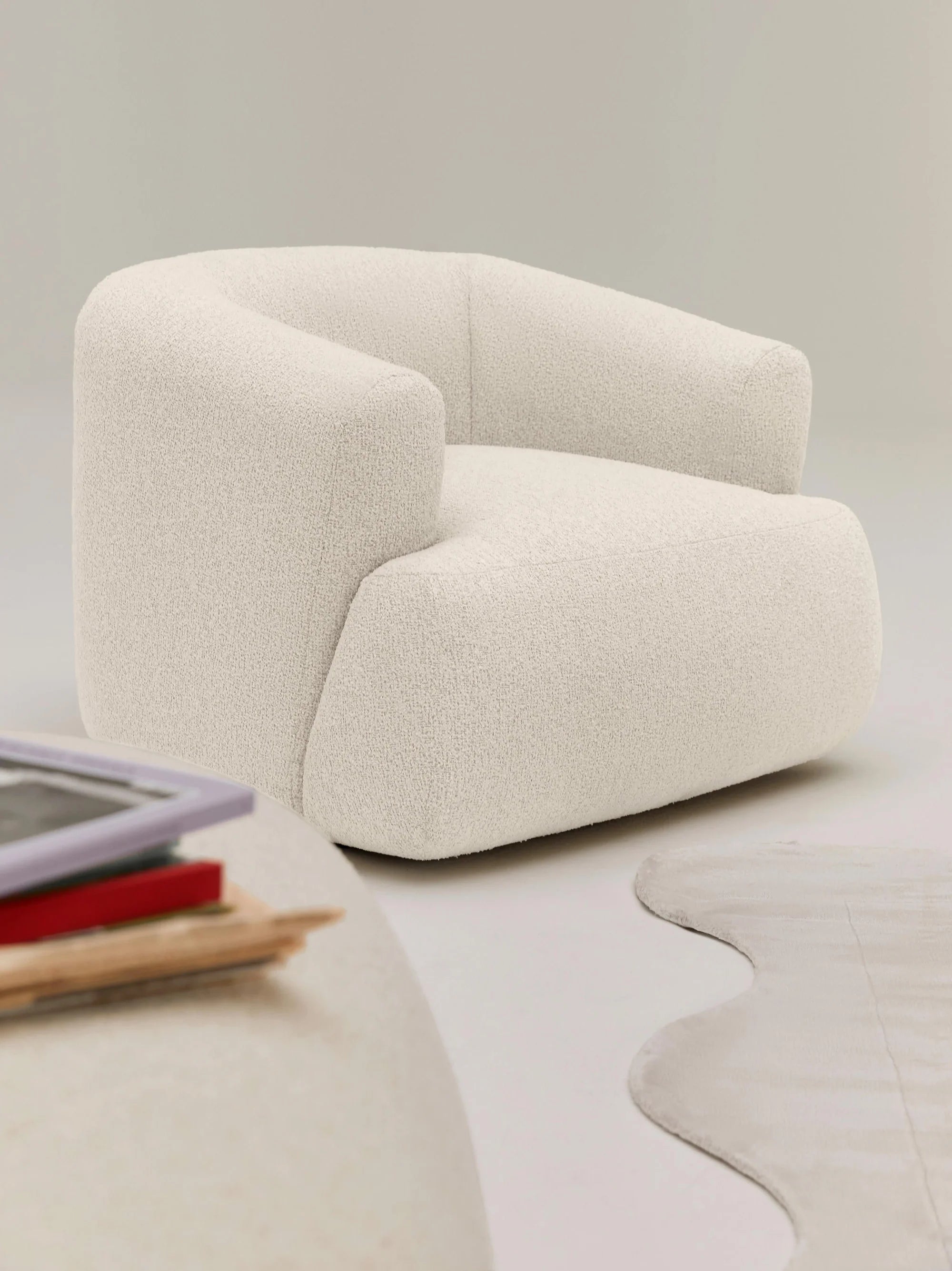 Wolke Armchair - Innature Home - Light Beige, Boucle