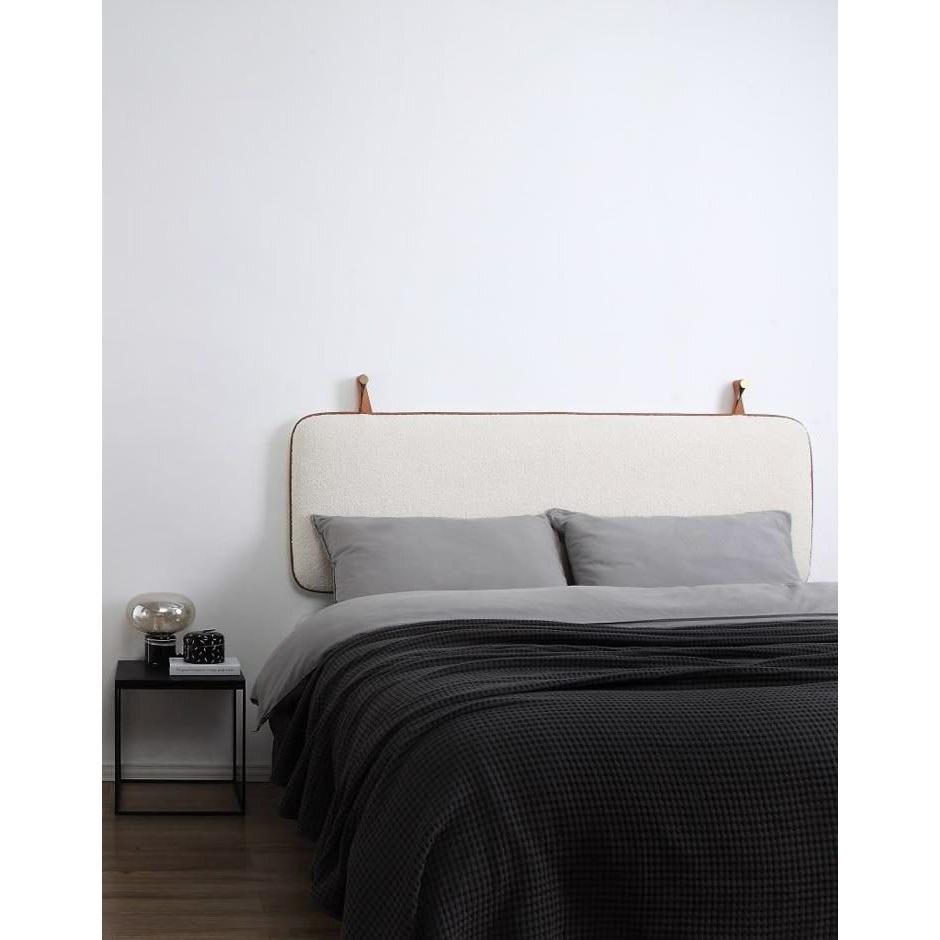 Deri Detaylı Yatak Başlığı