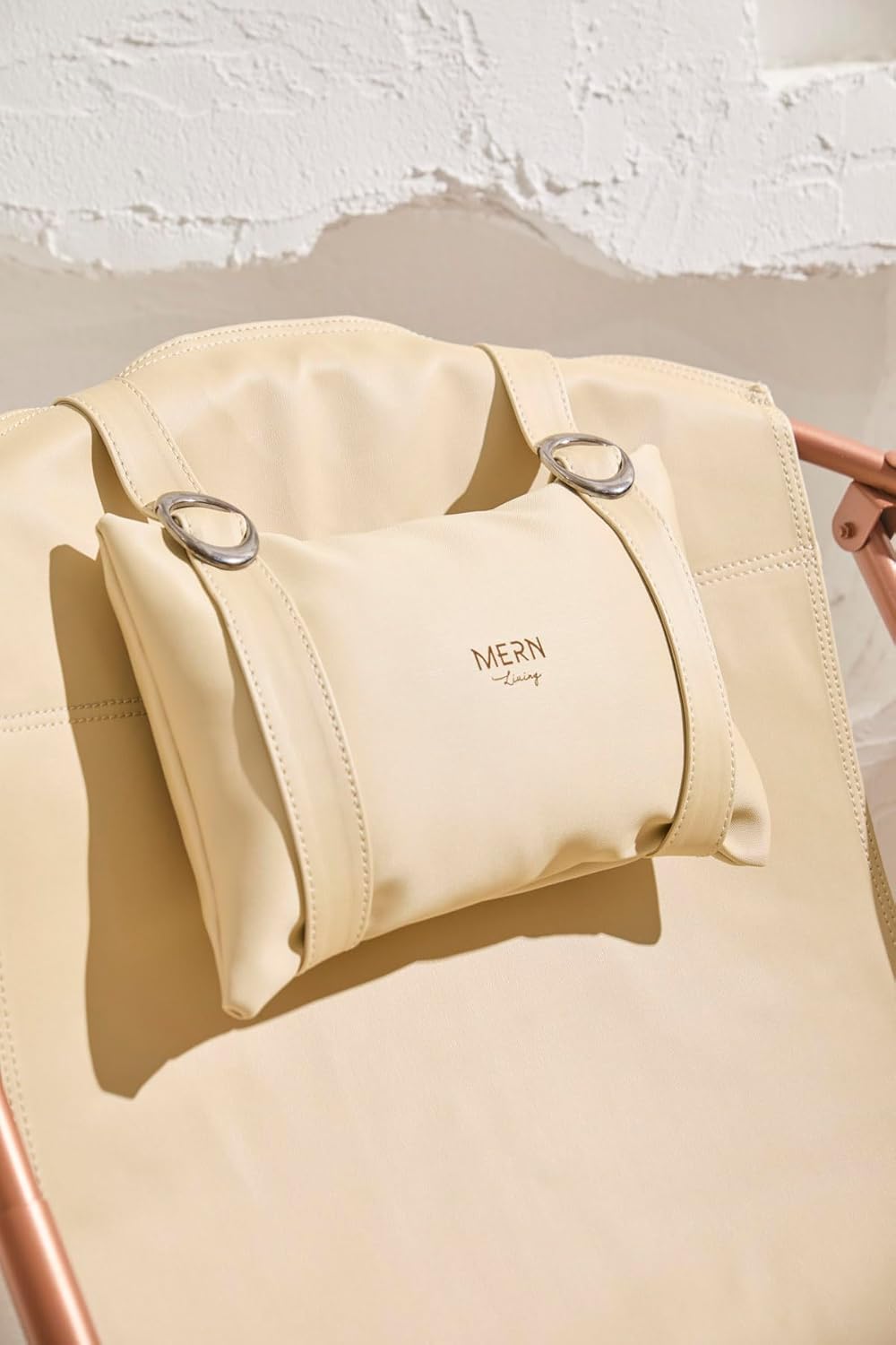 Deri Katlanır Sandalye - Bej