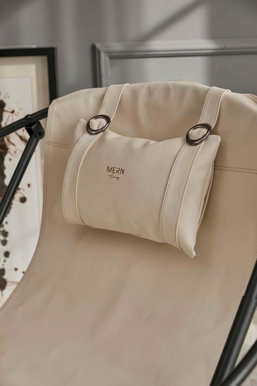 Deri Katlanır Sandalye - Off White