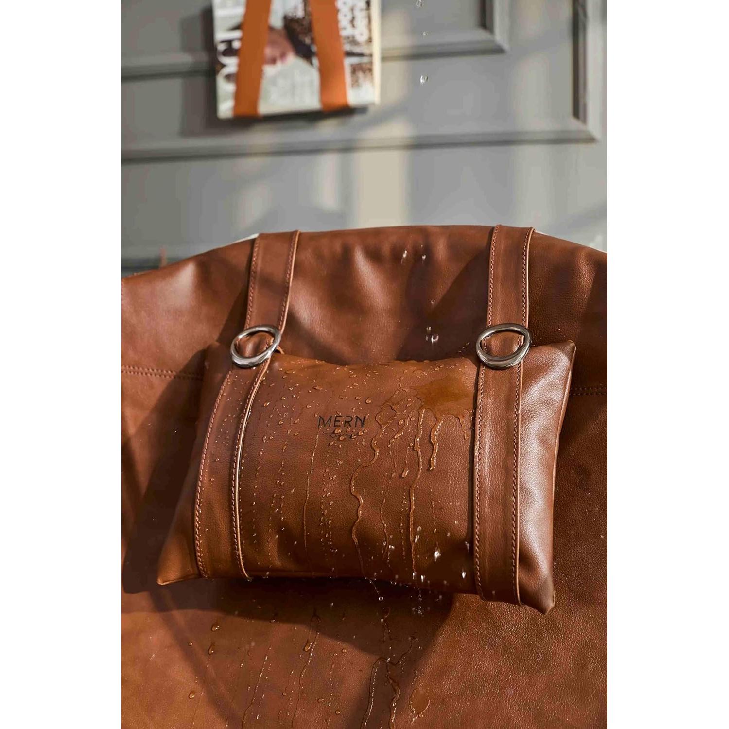 Deri Katlanır Sandalye - Taba