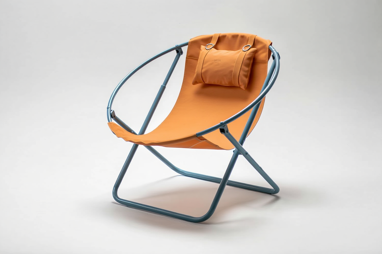 Deri Katlanır Sandalye - Turuncu