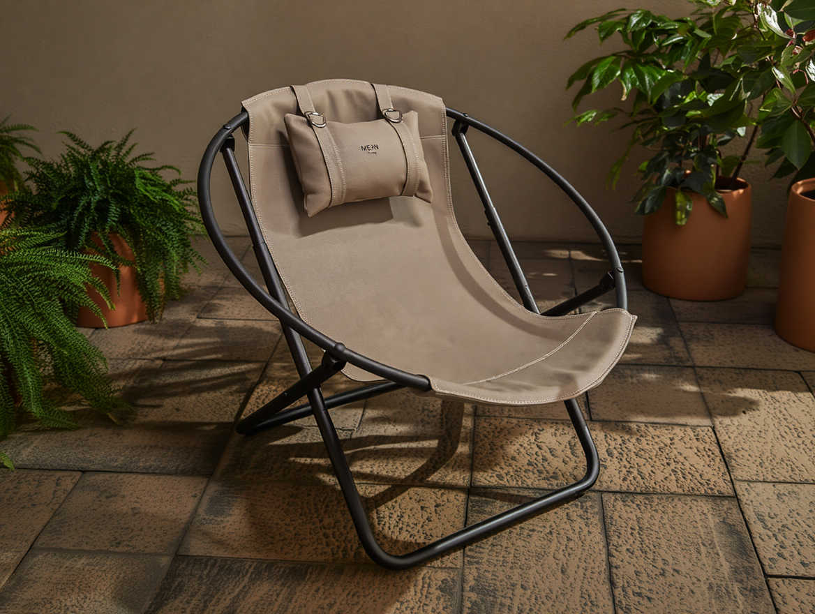 Deri Katlanır Sandalye - Vizon