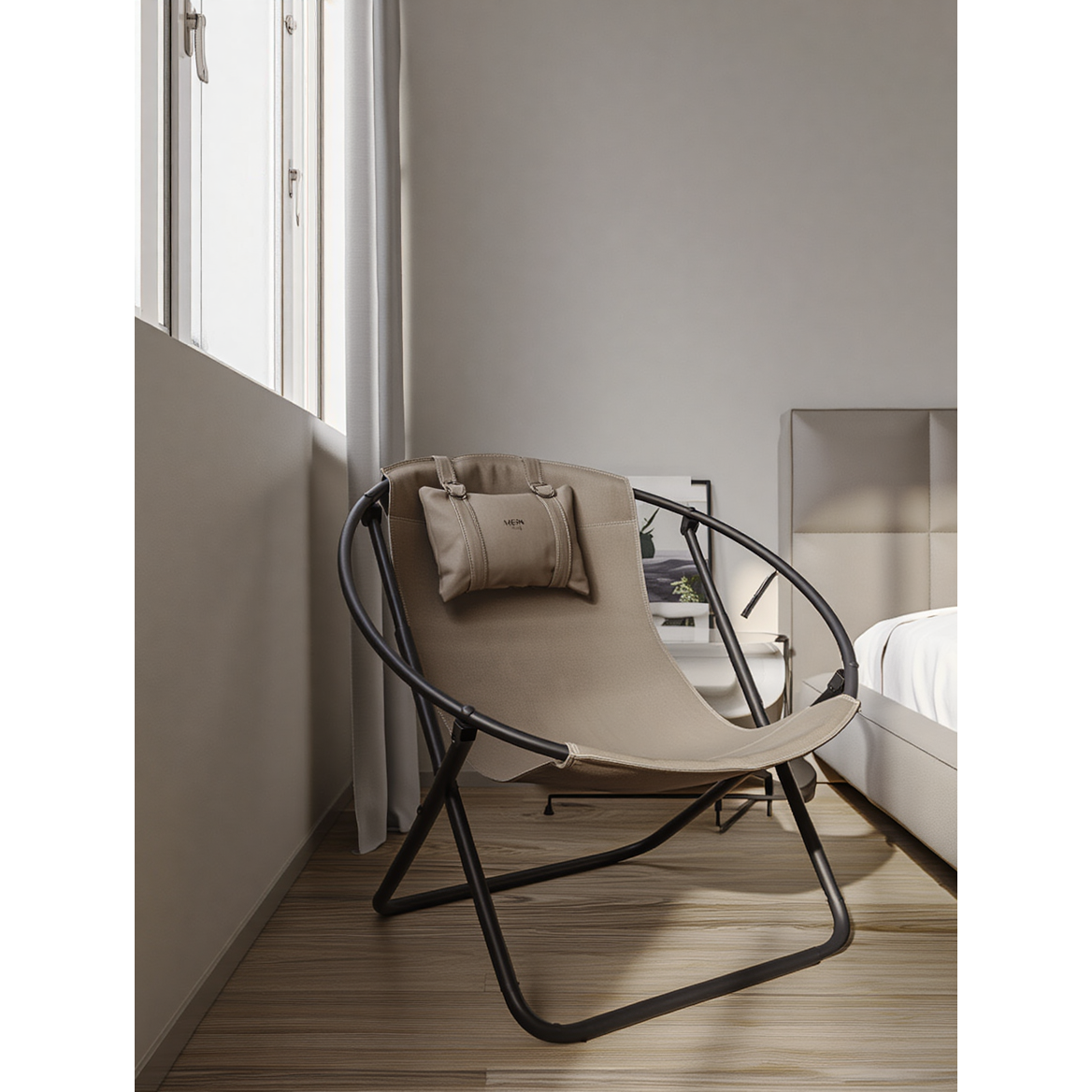 Deri Katlanır Sandalye - Vizon