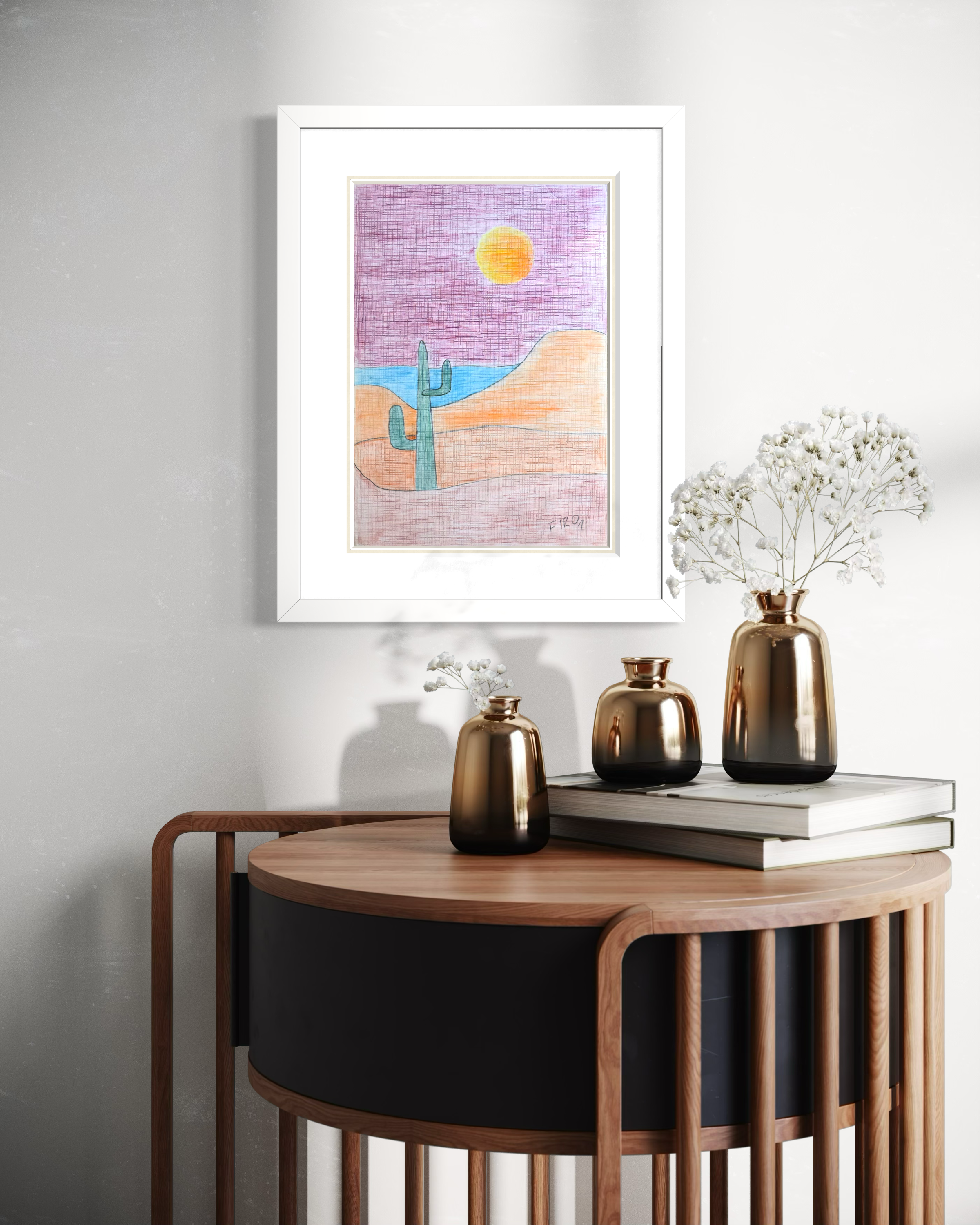 Desert Still Resim | 25x35 cm-Tablo-Fırat Aydın Works-NowShopFun