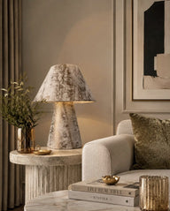 Desert Gleam Işıltılı Bronz Abajur