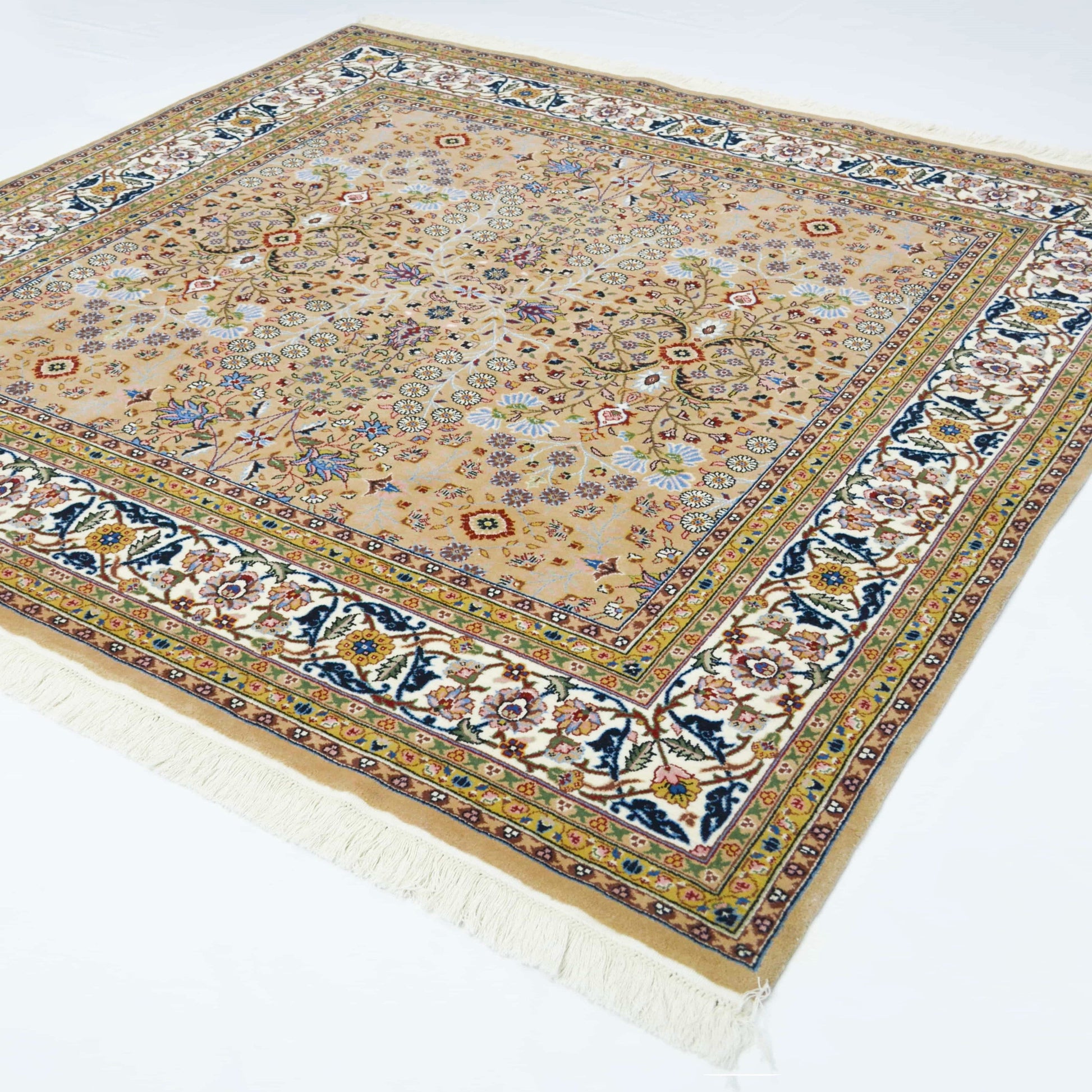 Deve Tüyü Rengi Kare Hereke Halısı-Kilim & Halı-KilimCo-NowShopFun