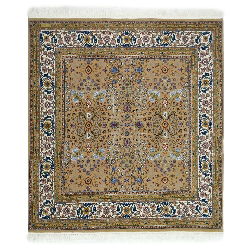 Deve Tüyü Rengi Kare Hereke Halısı-Kilim & Halı-KilimCo-NowShopFun