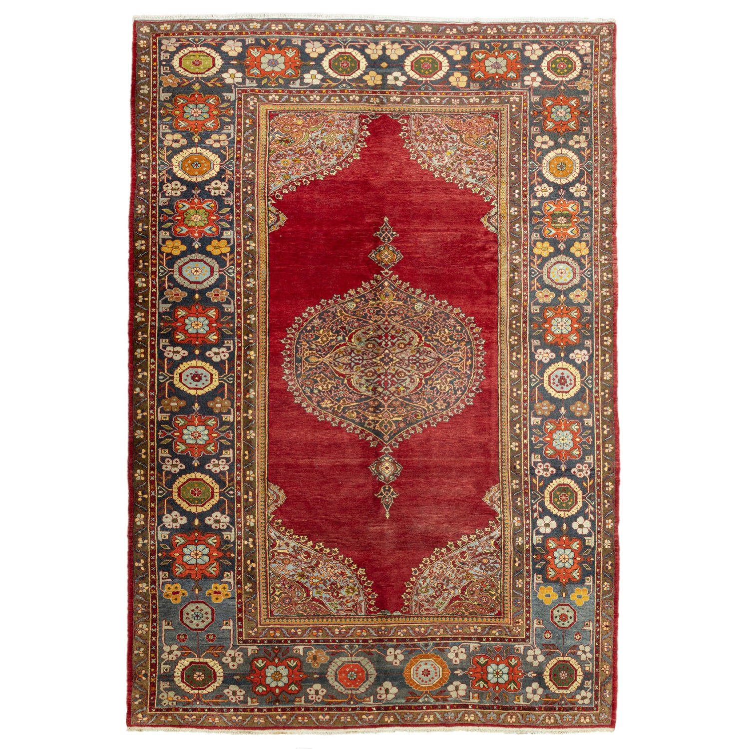 Devin El Dokuma Antika Saray Halısı 387x427 cm